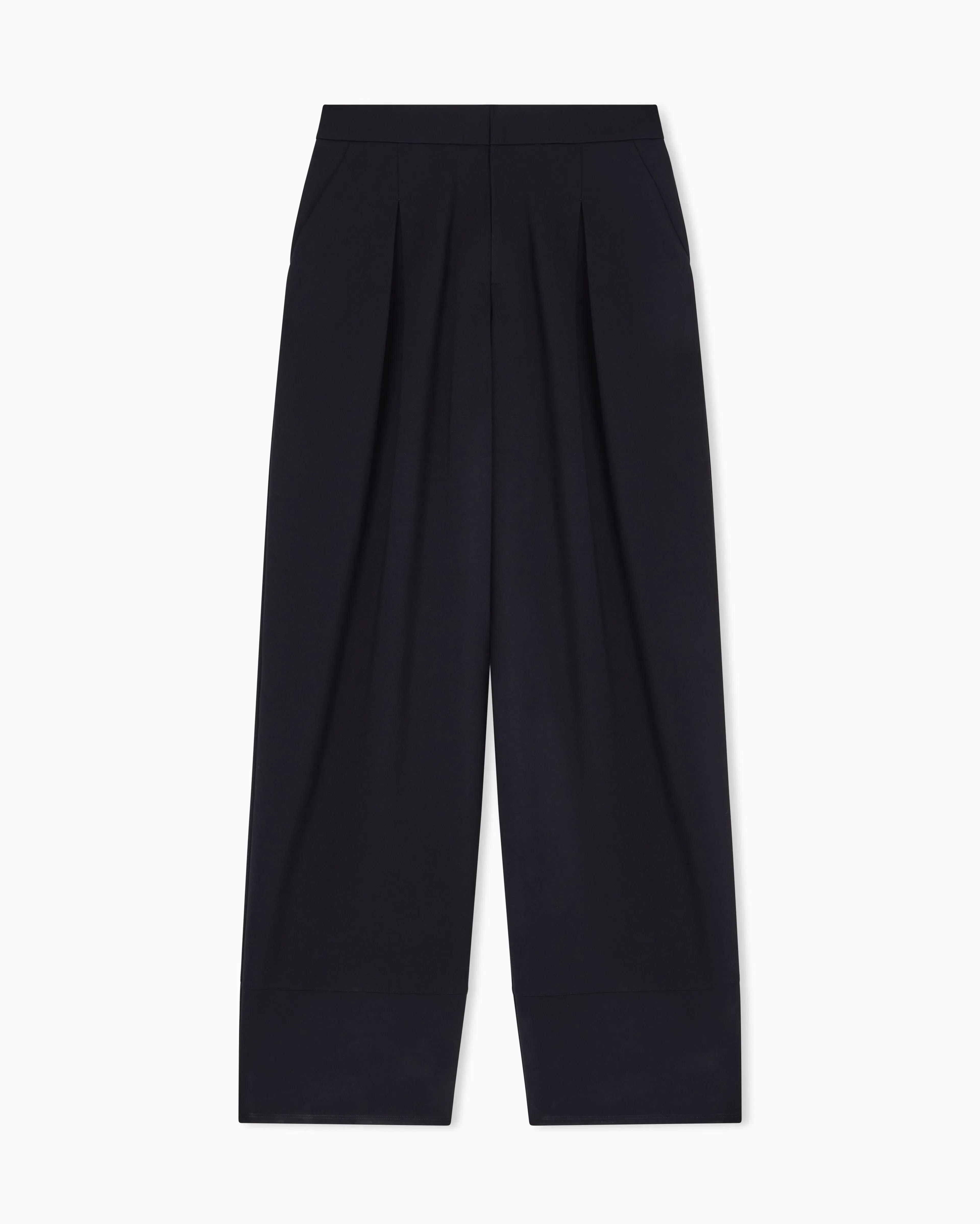 Emporio Armani Travel Essentials interlock jersey pleated trousers