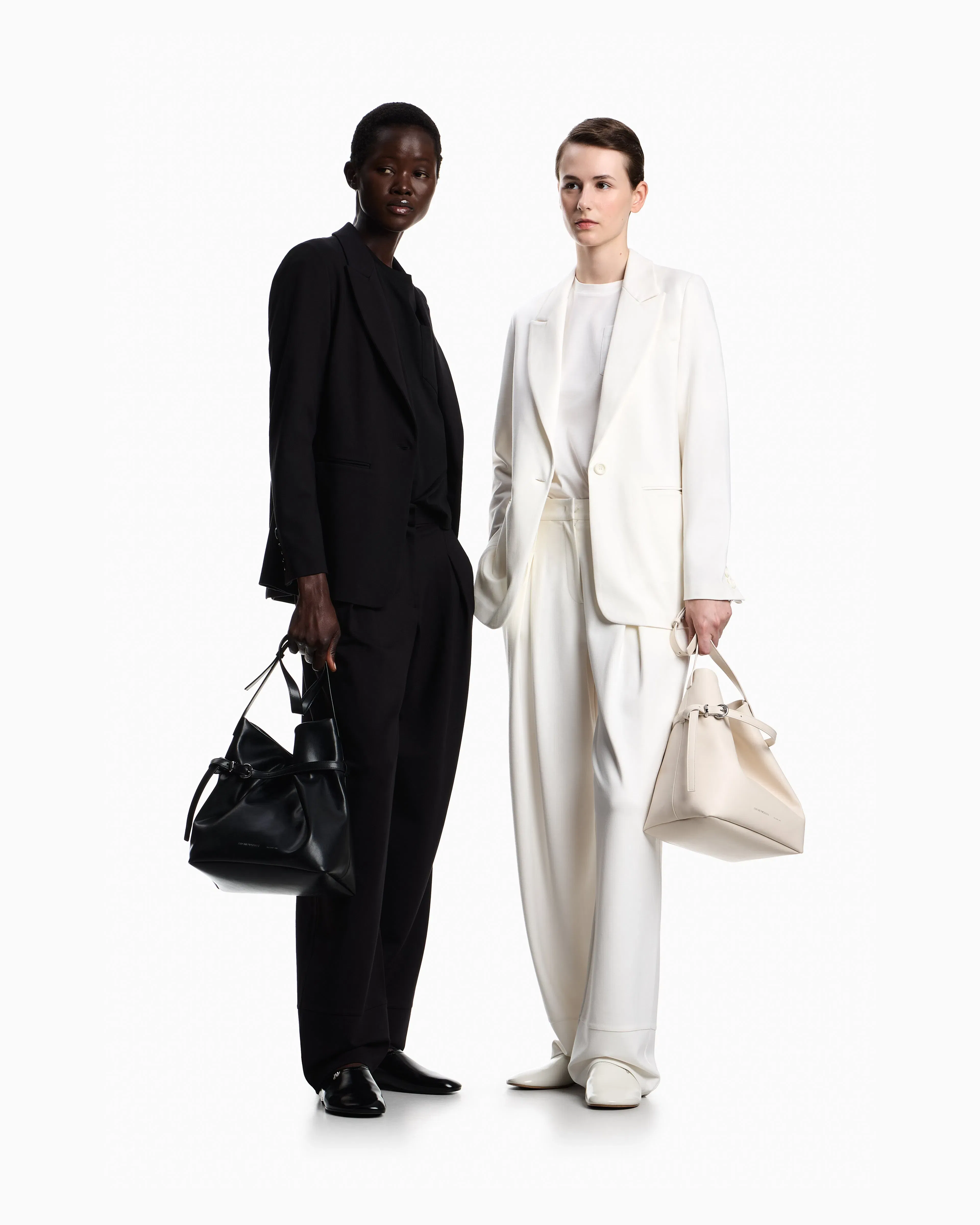 Emporio Armani Travel Essentials interlock jersey pleated trousers