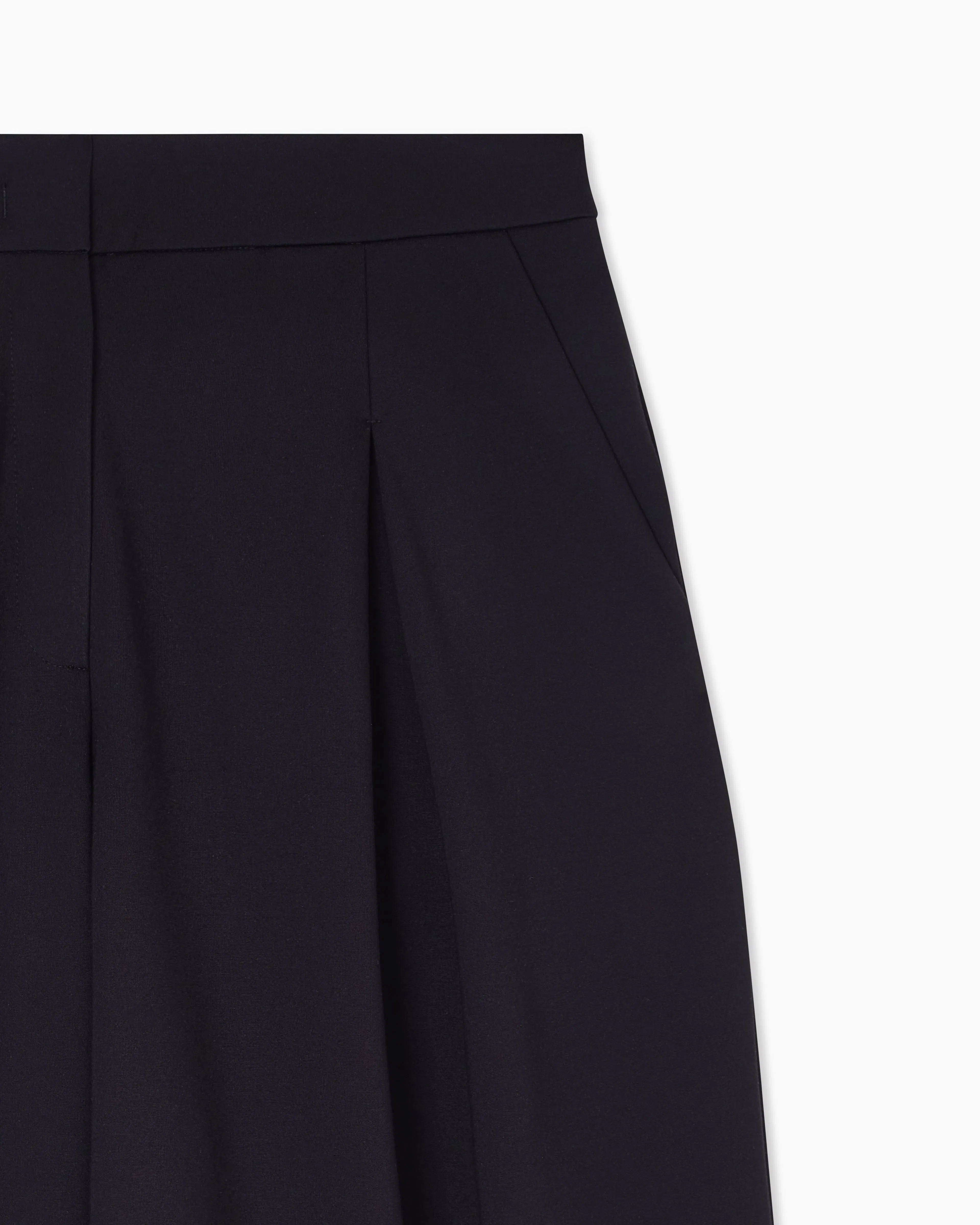 Emporio Armani Travel Essentials interlock jersey pleated trousers