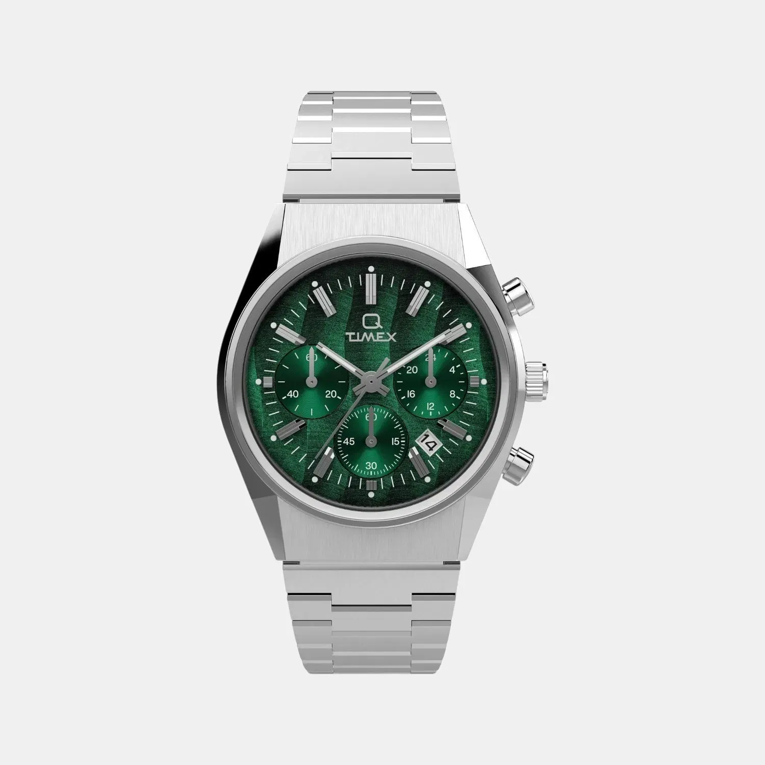 Timex Men Quartz Green Dial Analog Stainless Steel Watch Tw2W33600Uj