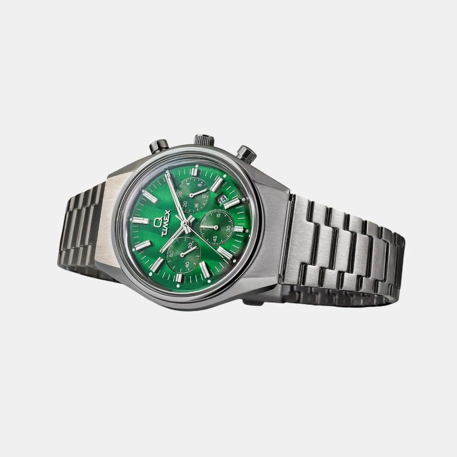 Timex Men Quartz Green Dial Analog Stainless Steel Watch Tw2W33600Uj