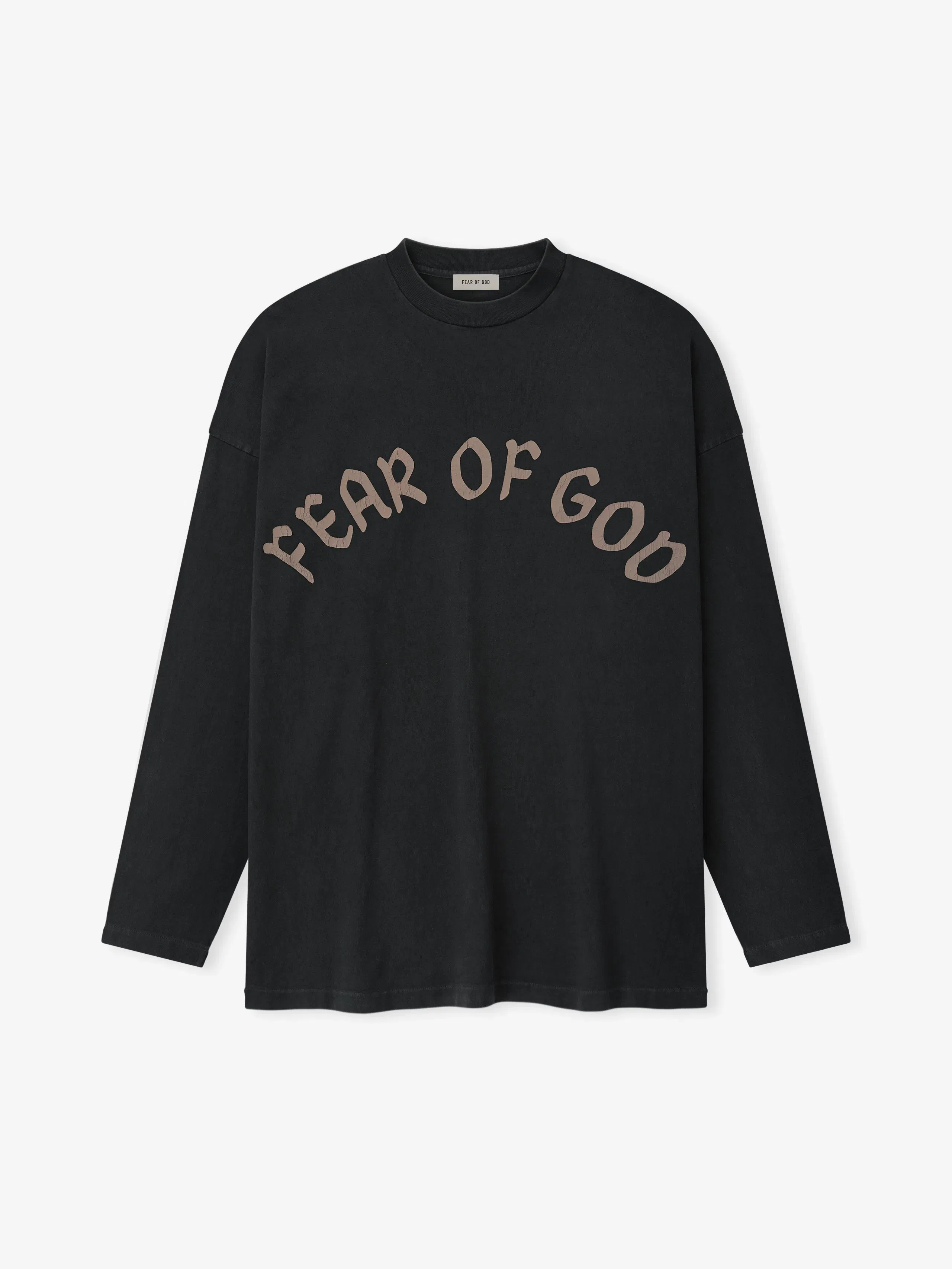 Essentials Fear Of God, F Of G Long Sleeve Tee Black
