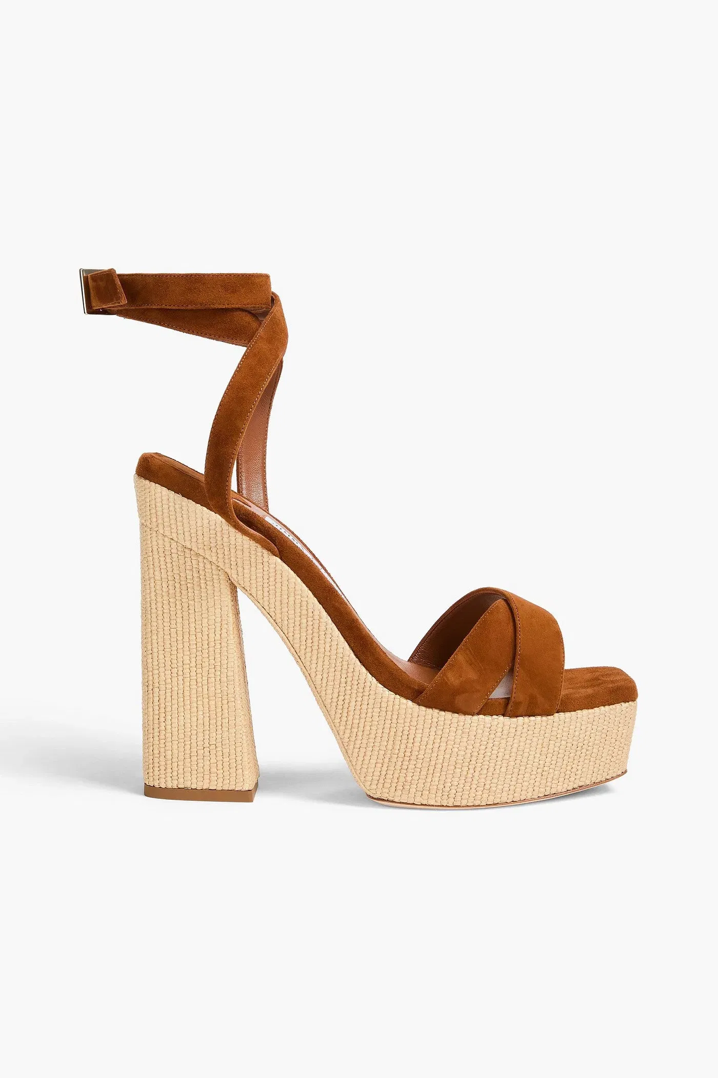 Jimmy Choo Suede Platform Sandals Tan Women's
