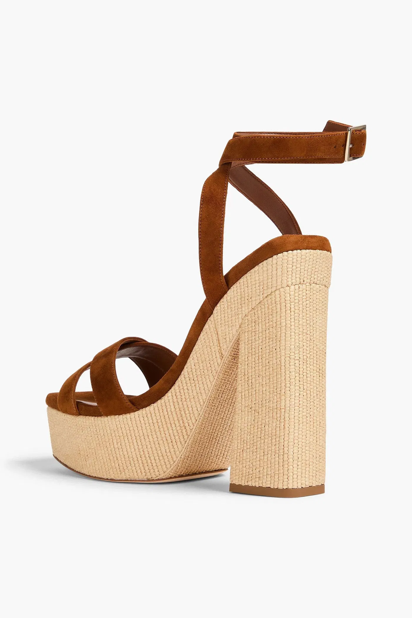 Jimmy Choo Suede Platform Sandals Tan Women's