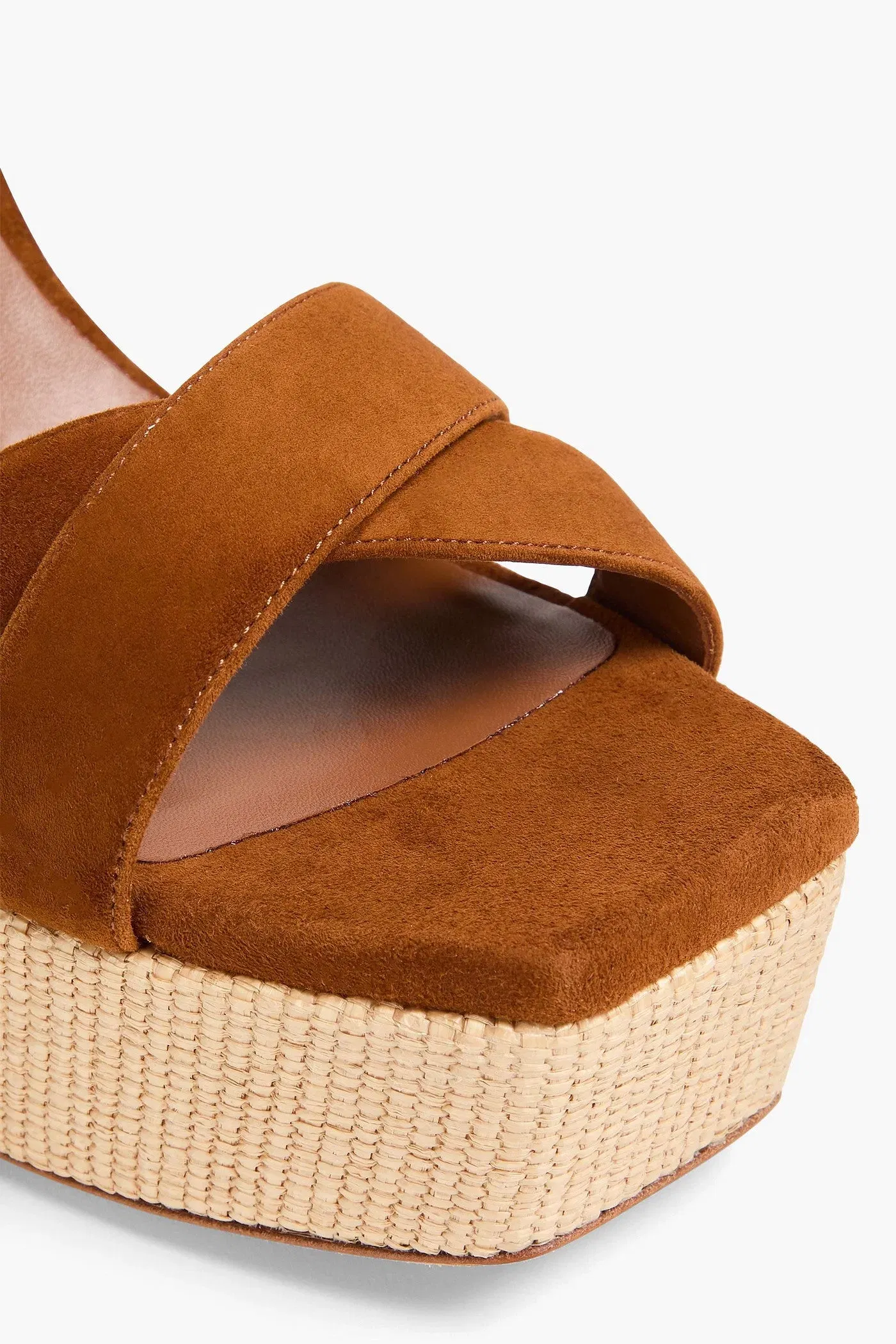 Jimmy Choo Suede Platform Sandals Tan Women's