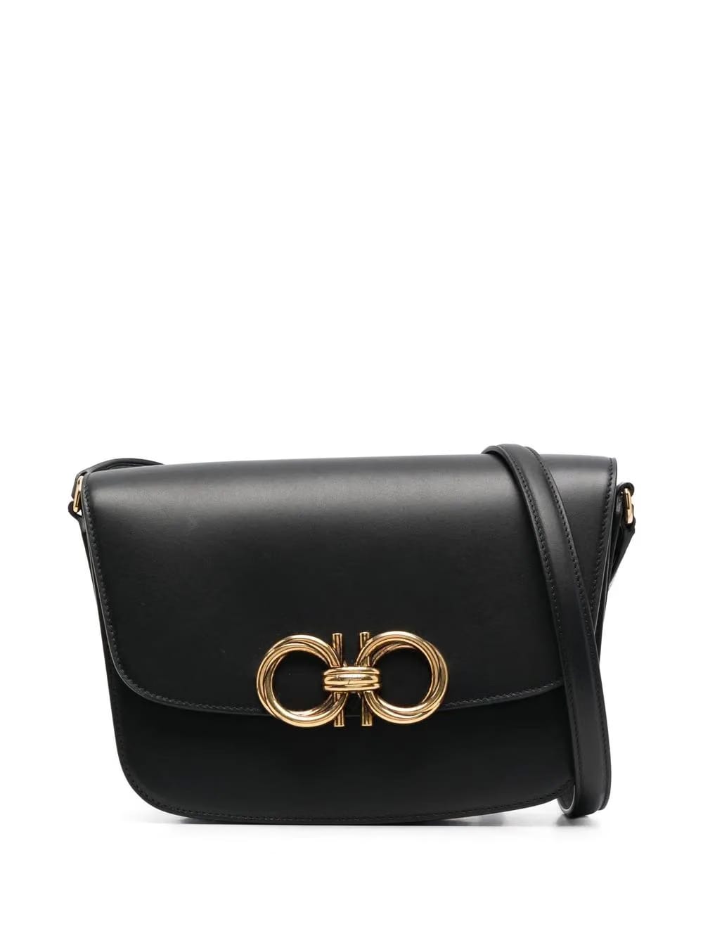 Gancini leather shoulder bag