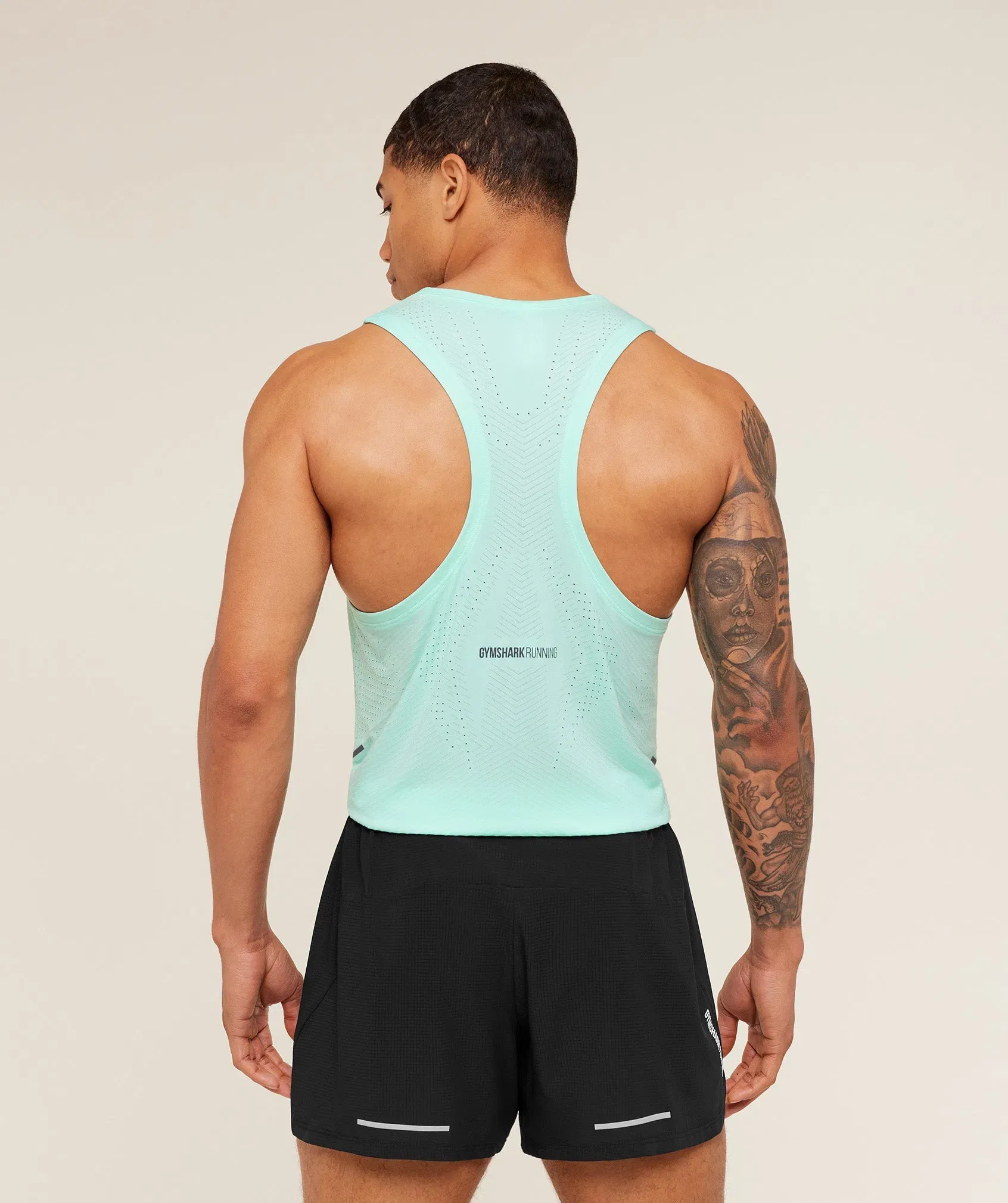 Gymshark Seamless Running Tank - Pop Turquoise