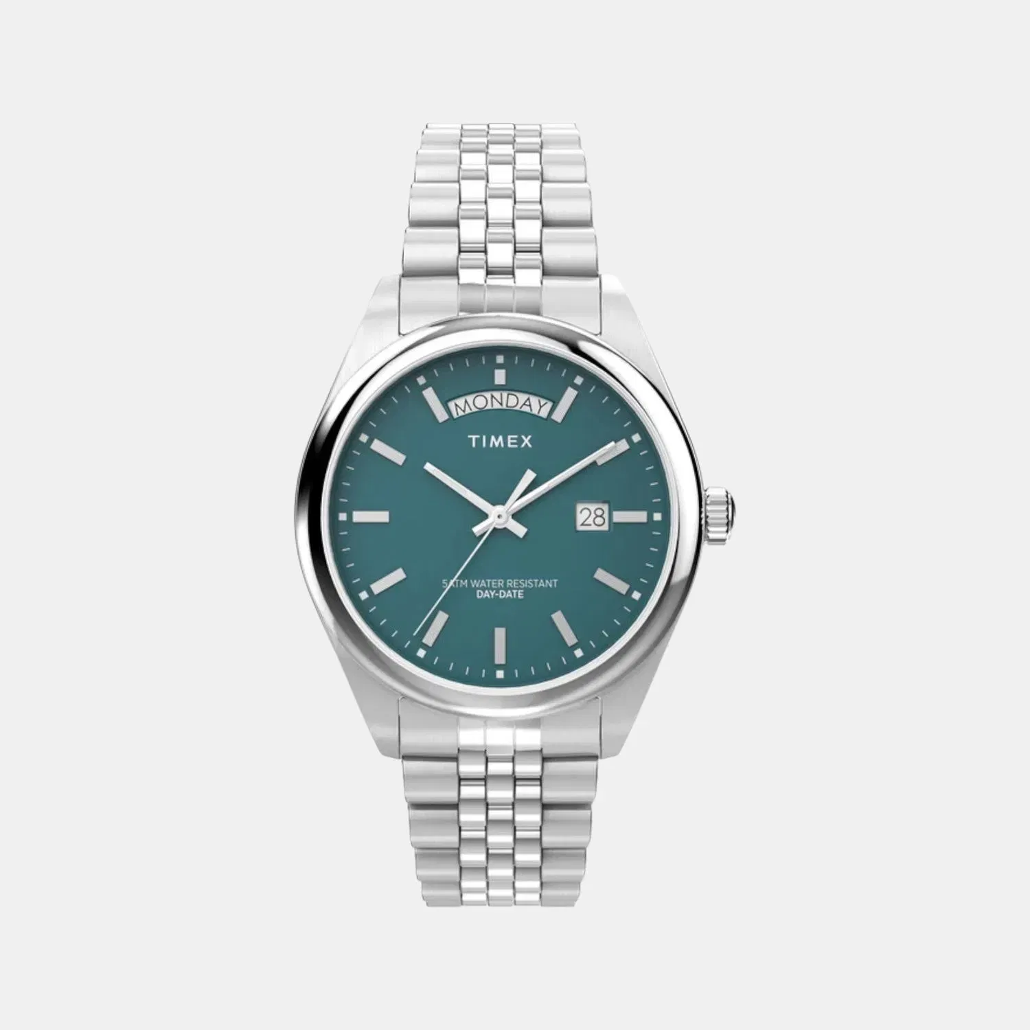 Timex Men Quartz Green Dial Analog Stainless Steel Watch Tw2V68000Uj
