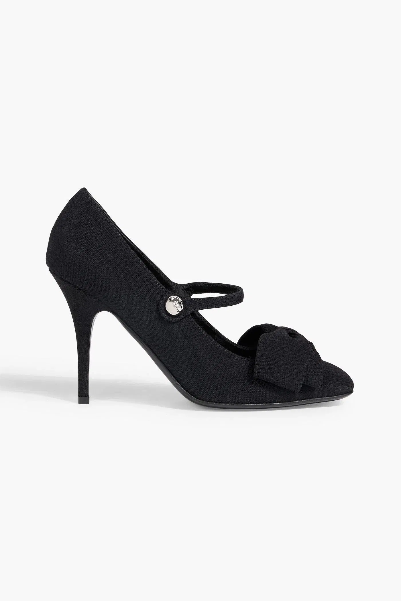 Valentino Garavani Bowjane 100 Crepe Mary Jane Pumps Black Women's