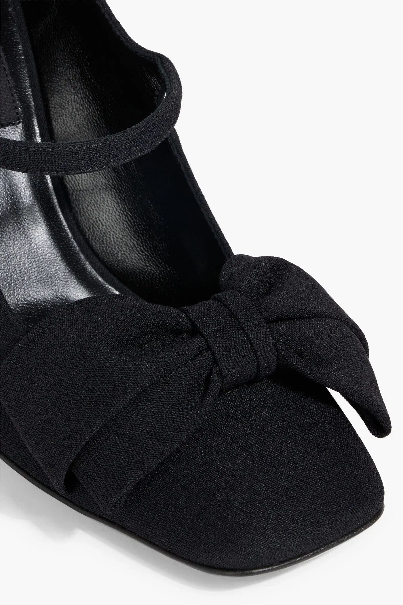 Valentino Garavani Bowjane 100 Crepe Mary Jane Pumps Black Women's