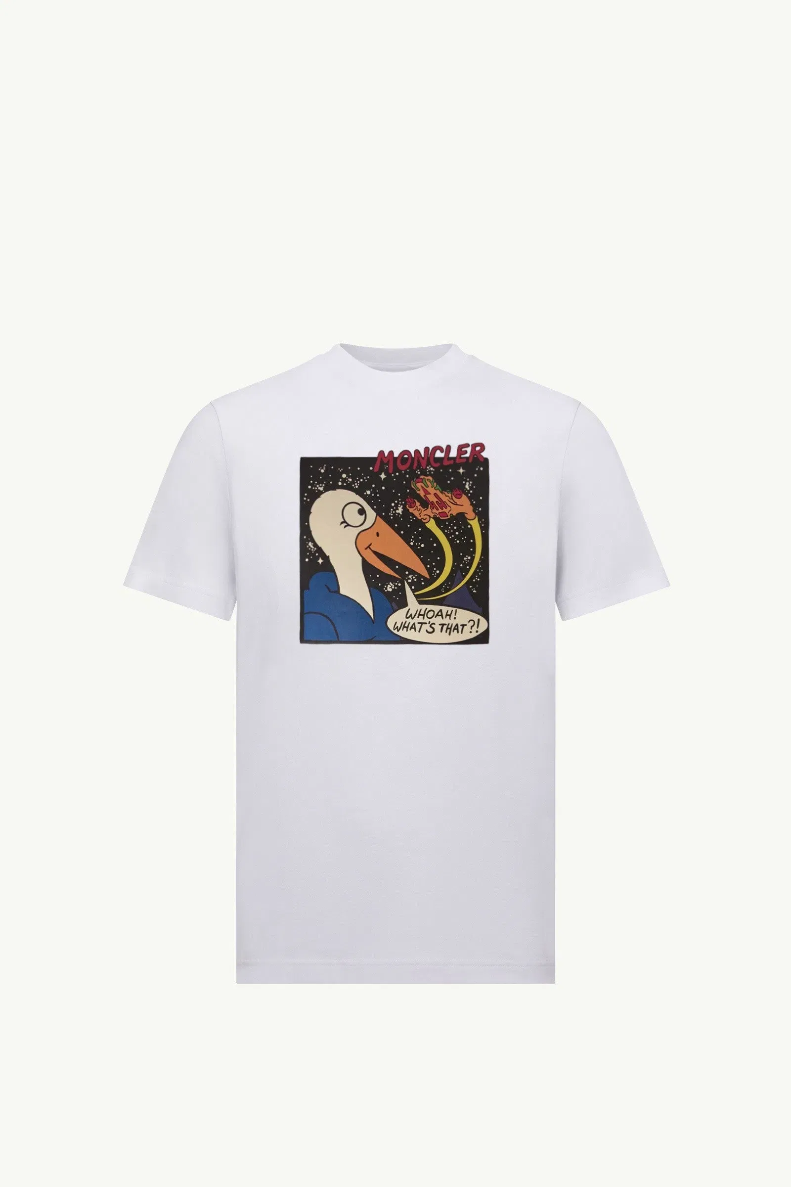 Moncler Space Monduck Cotton T-Shirt White White