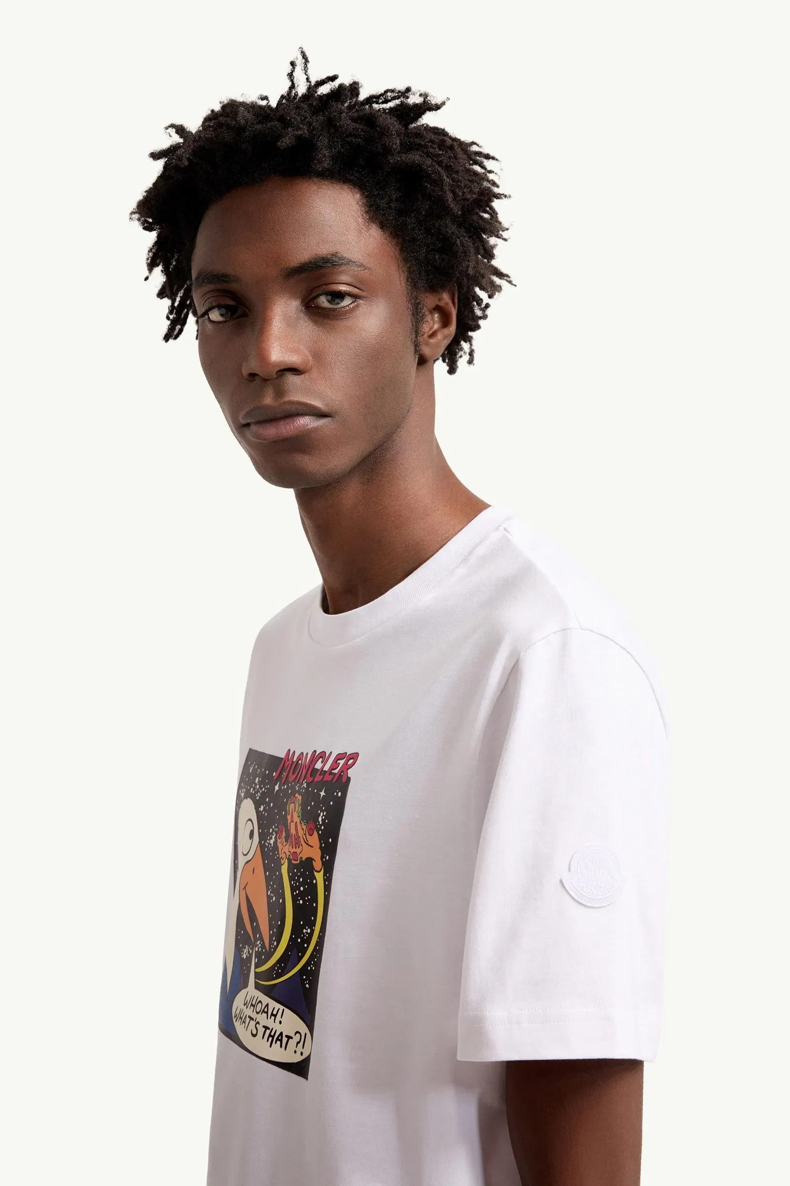 Moncler Space Monduck Cotton T-Shirt White White