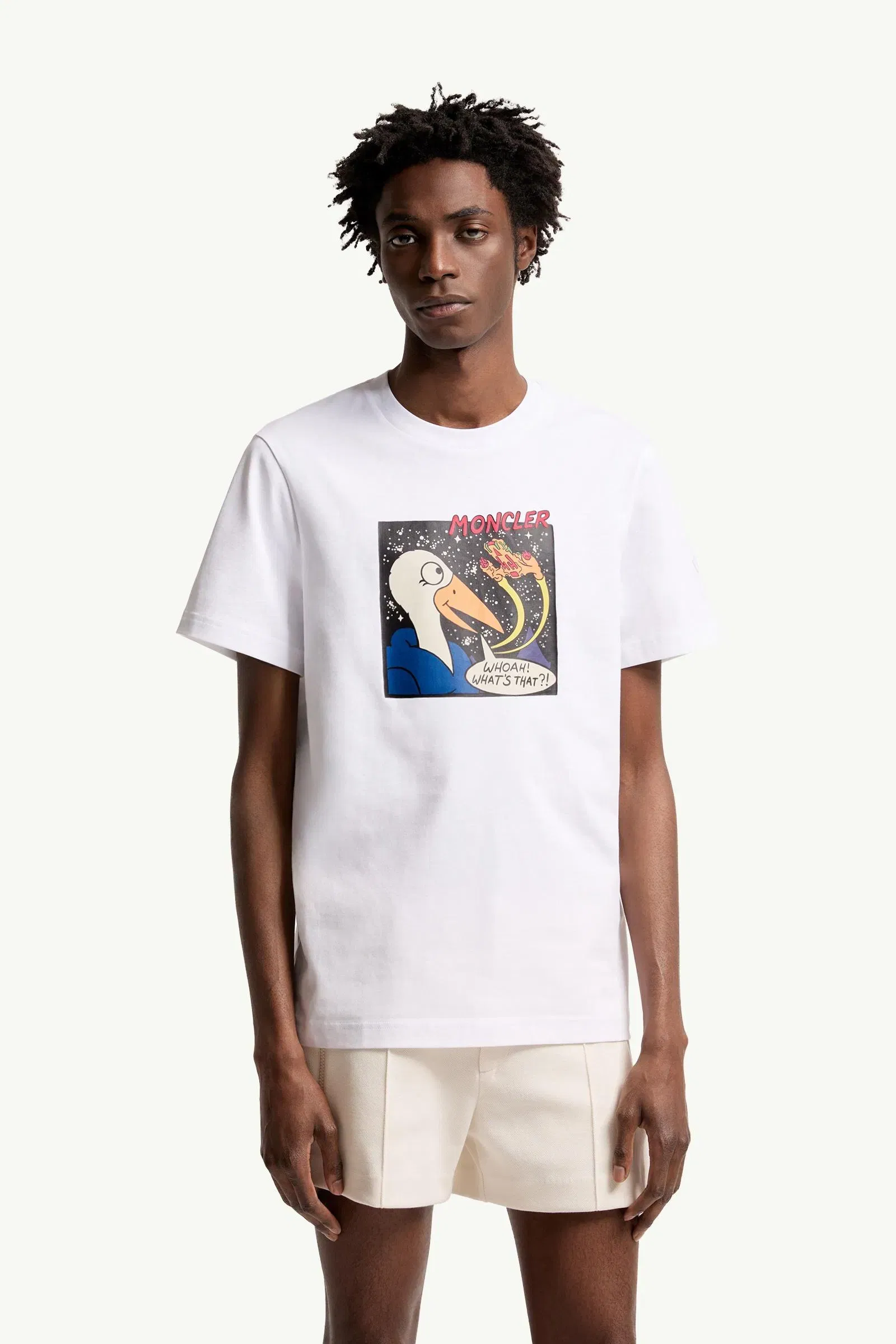 Moncler Space Monduck Cotton T-Shirt White White