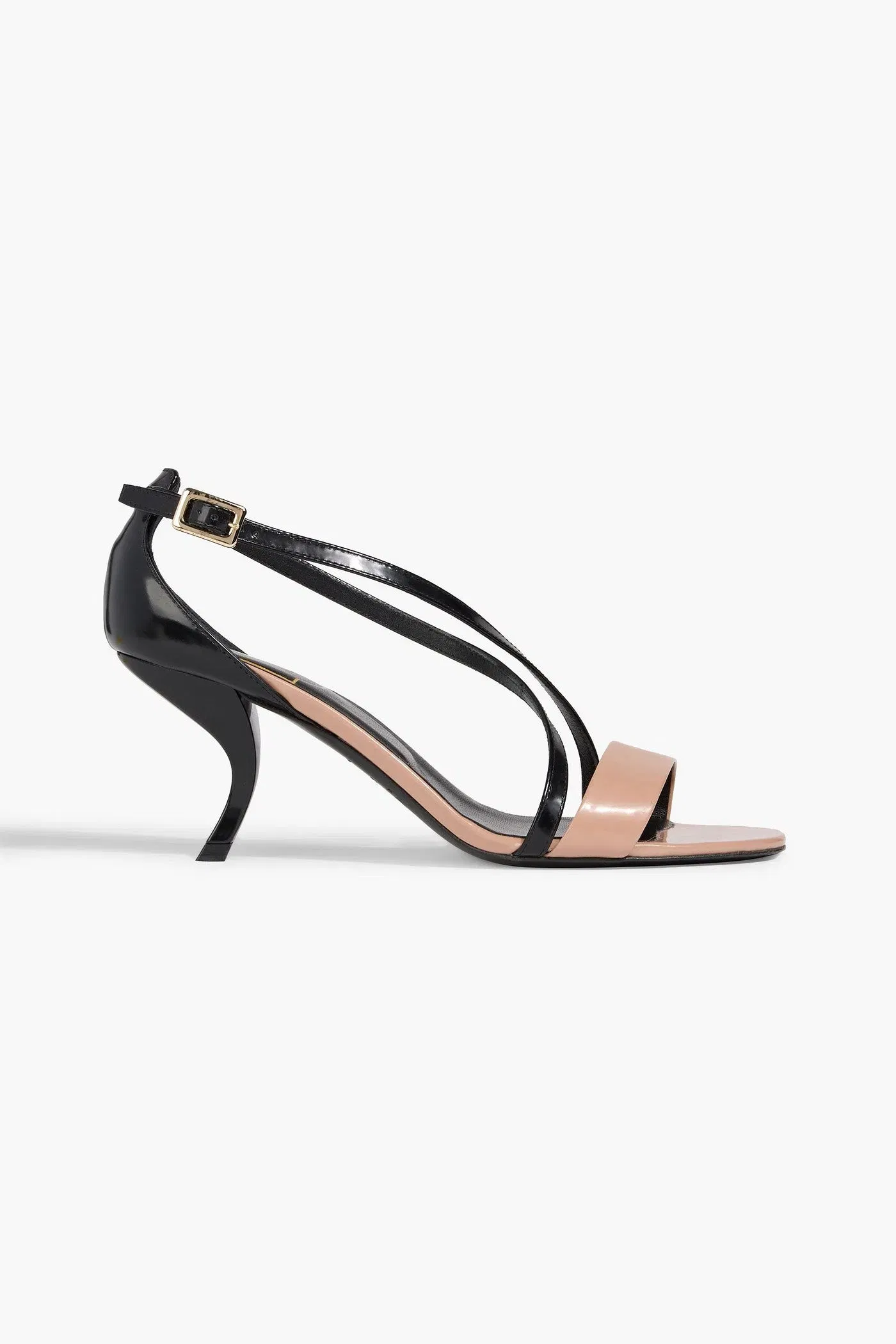 Roger Vivier Virgule Two-Toned Leather Sandals Neutral Women's