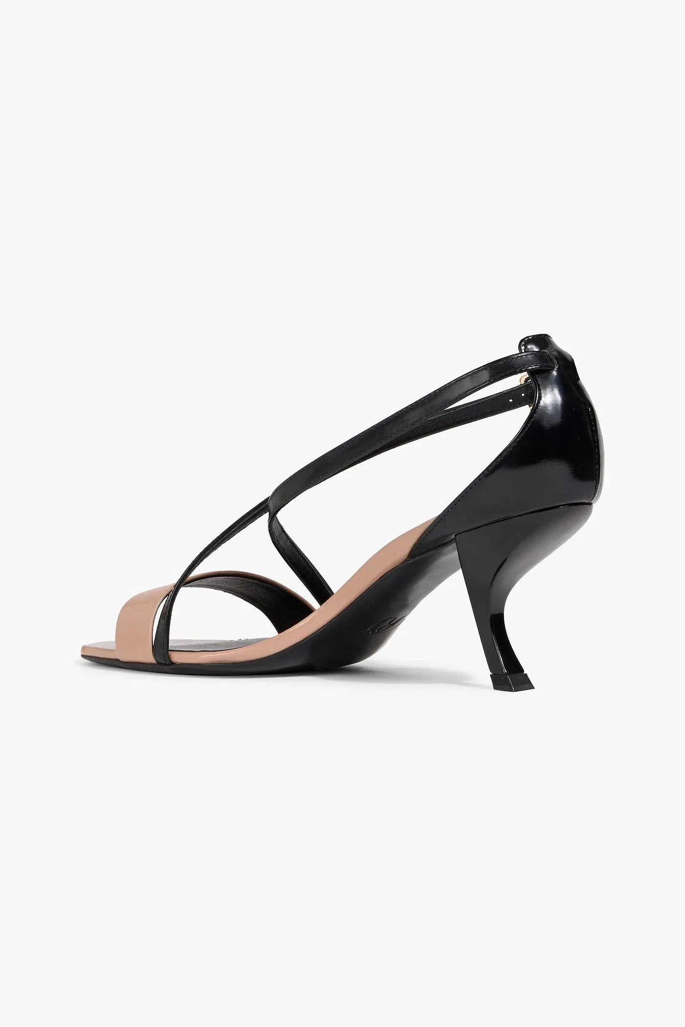 Roger Vivier Virgule Two-Toned Leather Sandals Neutral Women's