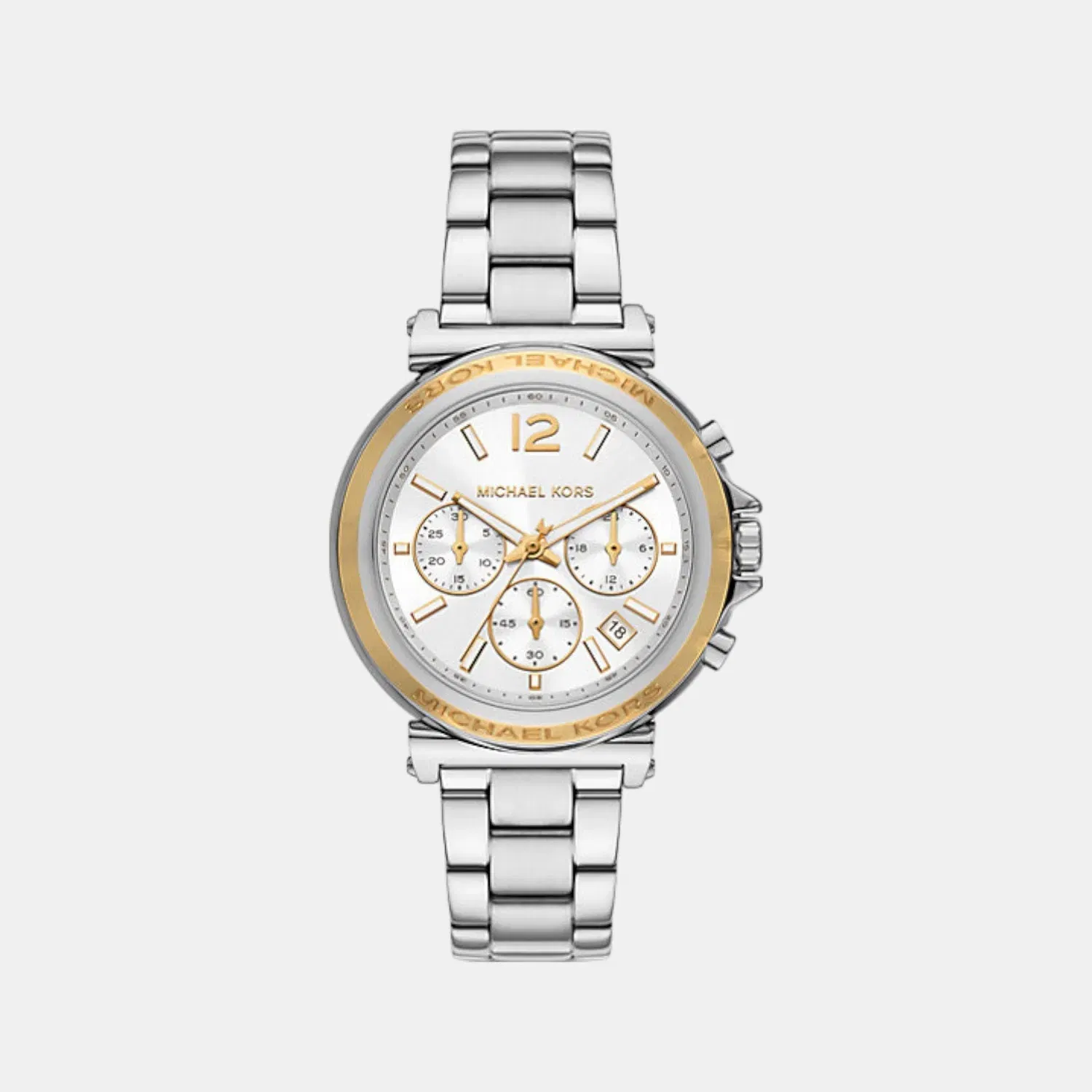 Michael Kors Maren Women Quartz White Dial Chronograph Stainless Steel Watch Mk7495