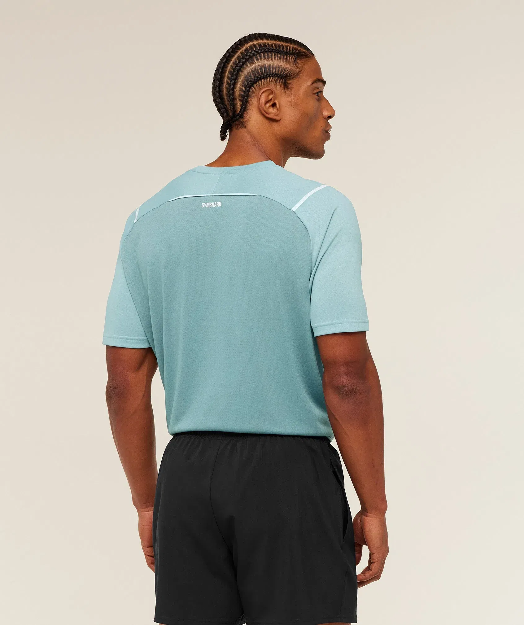 Gymshark Arrival Contrast T-Shirt - Flow Blue / Storm Blue