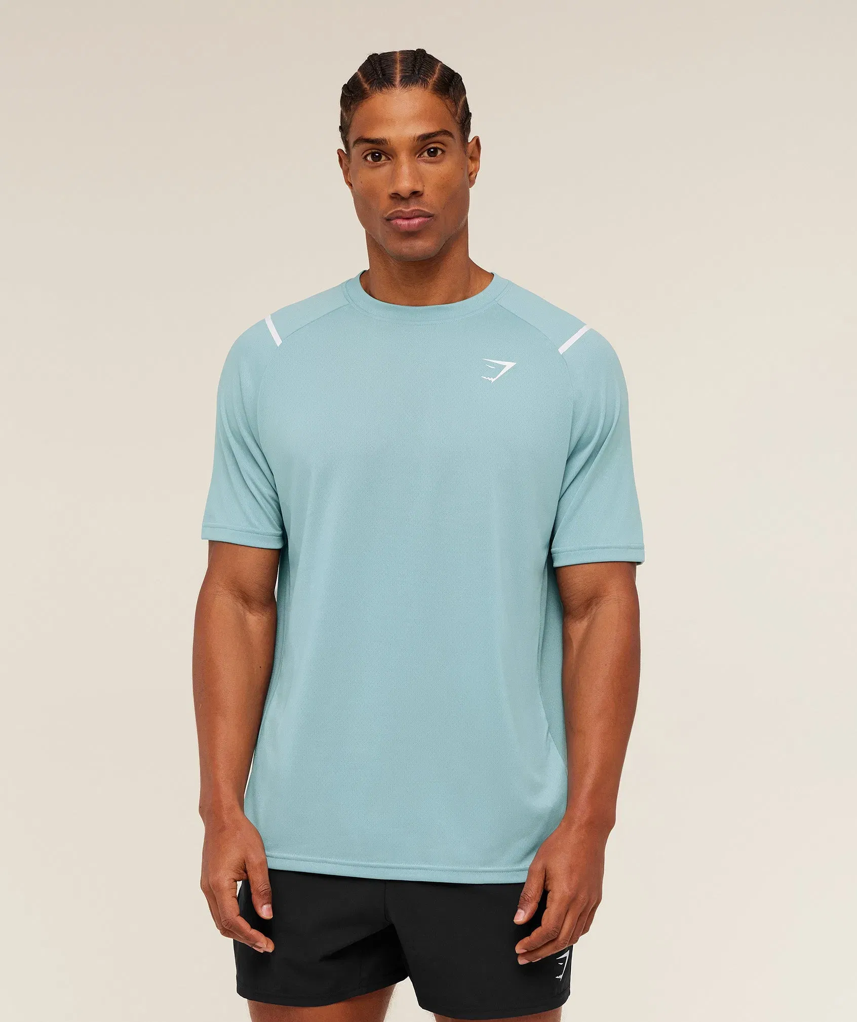 Gymshark Arrival Contrast T-Shirt - Flow Blue / Storm Blue