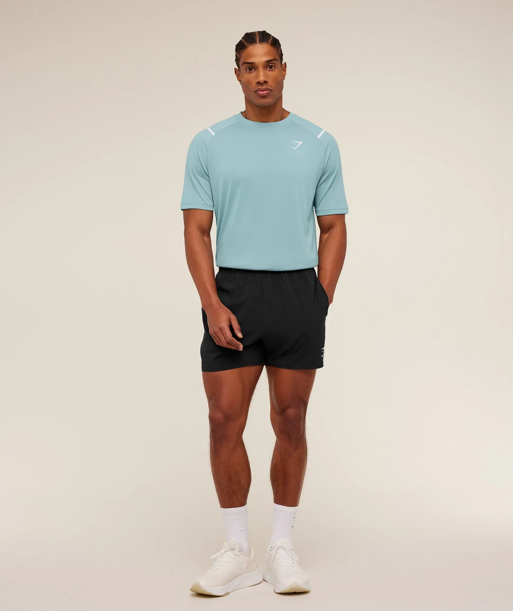 Gymshark Arrival Contrast T-Shirt - Flow Blue / Storm Blue