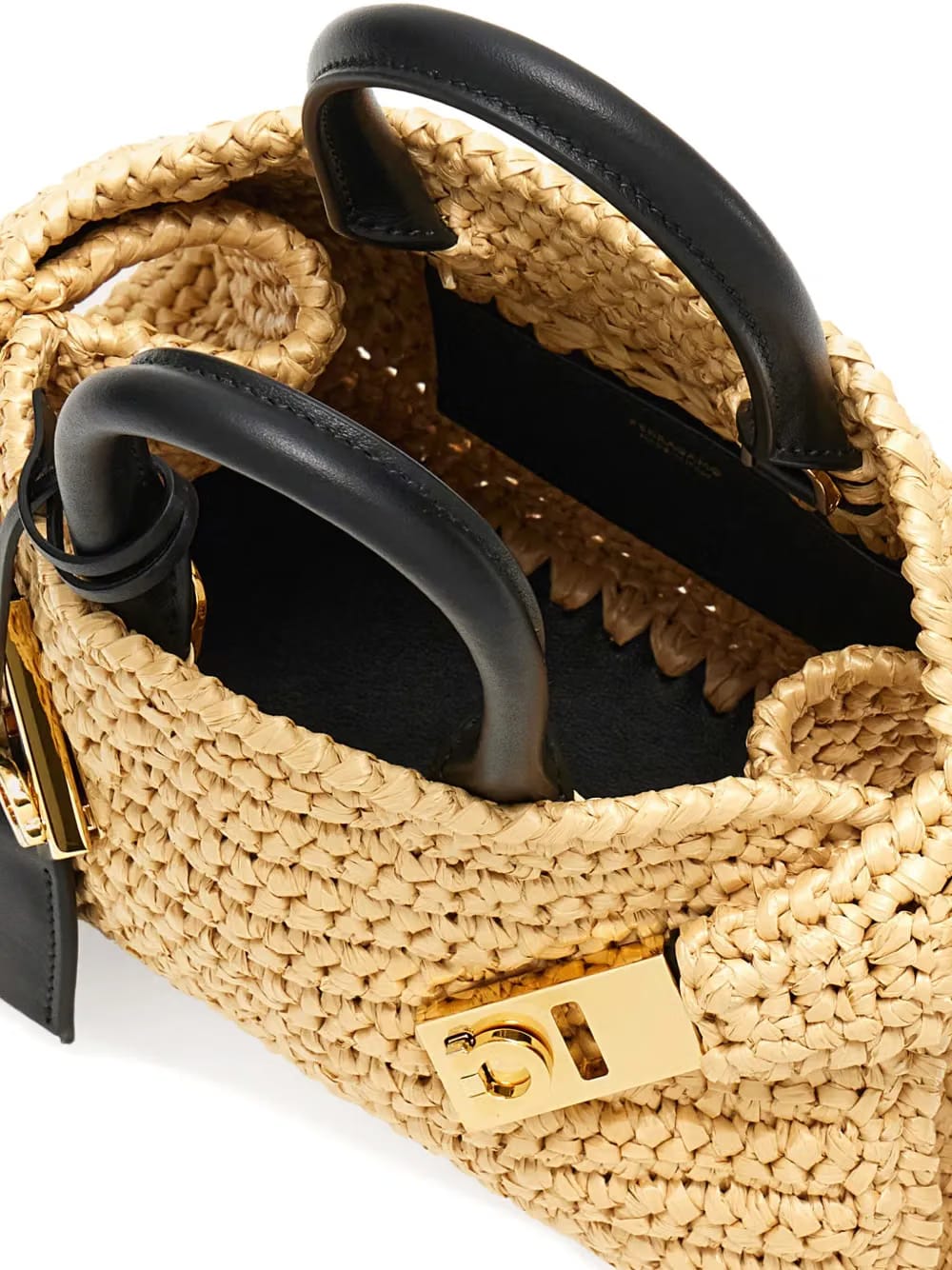 Hug raffia mini bag