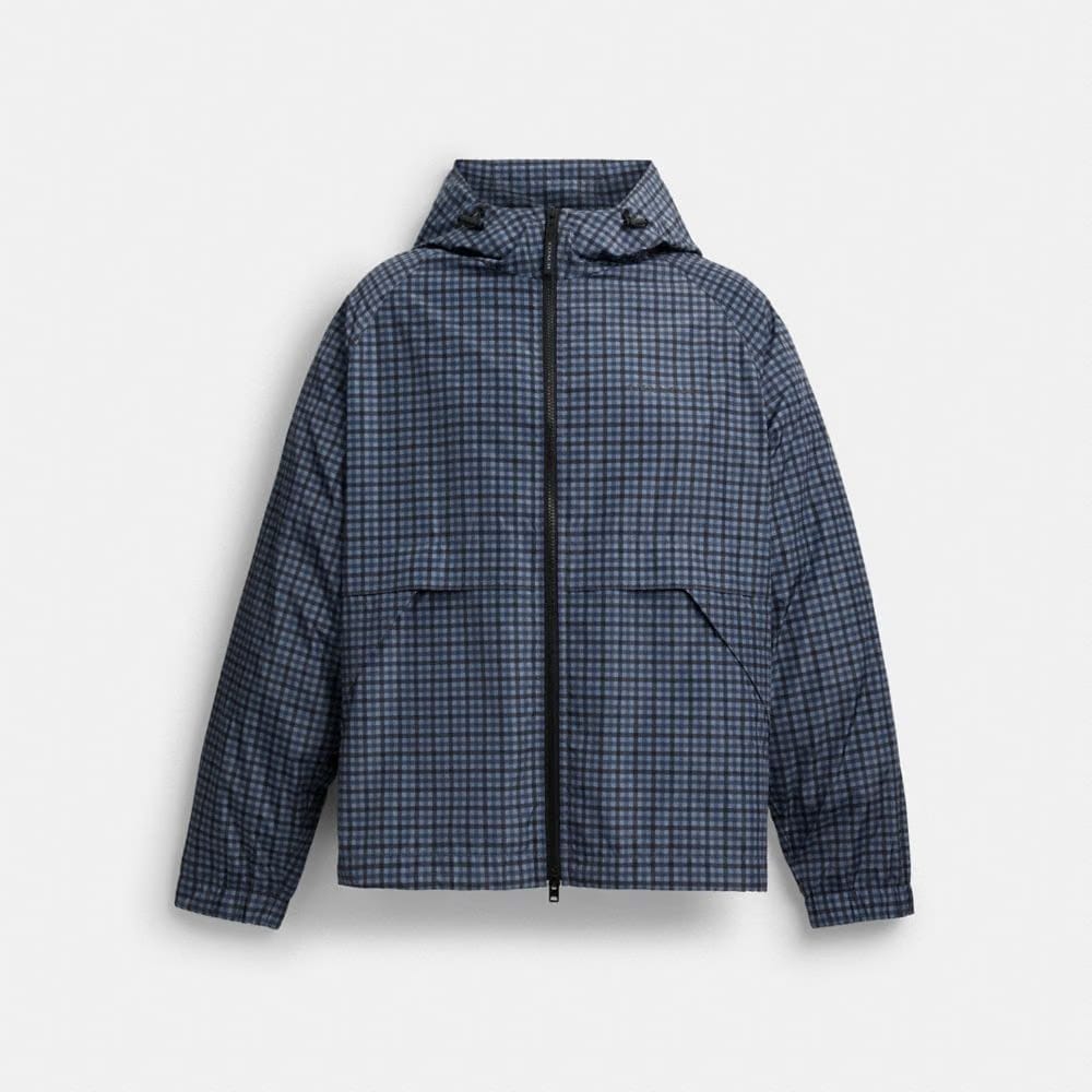 Plaid Windbreaker In Recycled Polyester