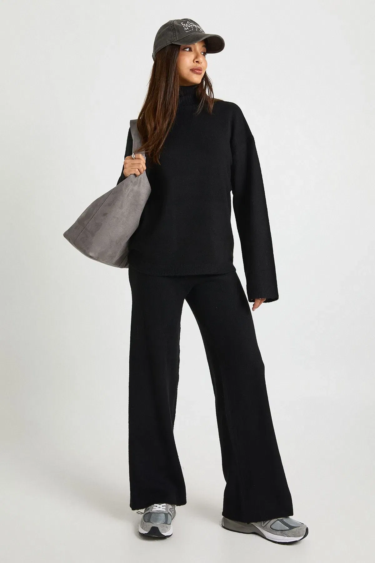 Super Soft Roll Neck Oversized Jumper and Wide Leg Trouser Co-Ord