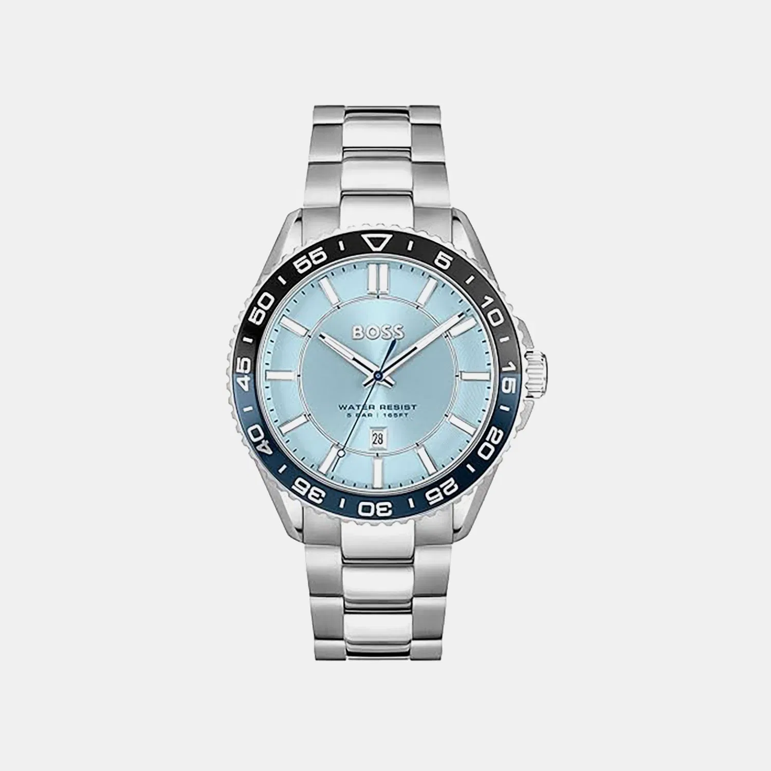 Boss Runner 3H Men Quartz Blue Dial Analog Stainless Steel Watch 1514207