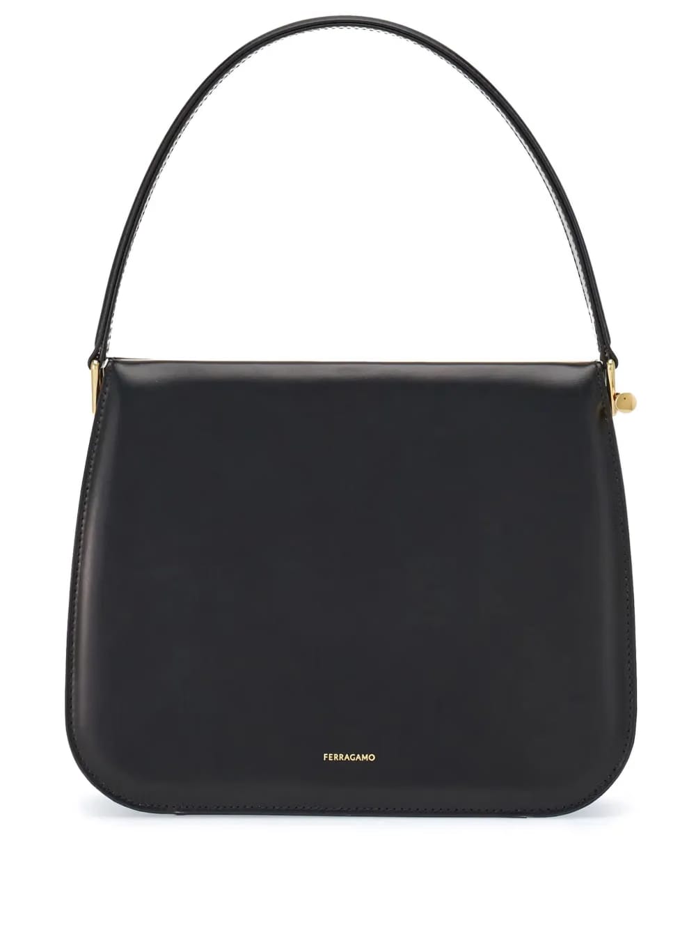 Semi-rigid leather bag