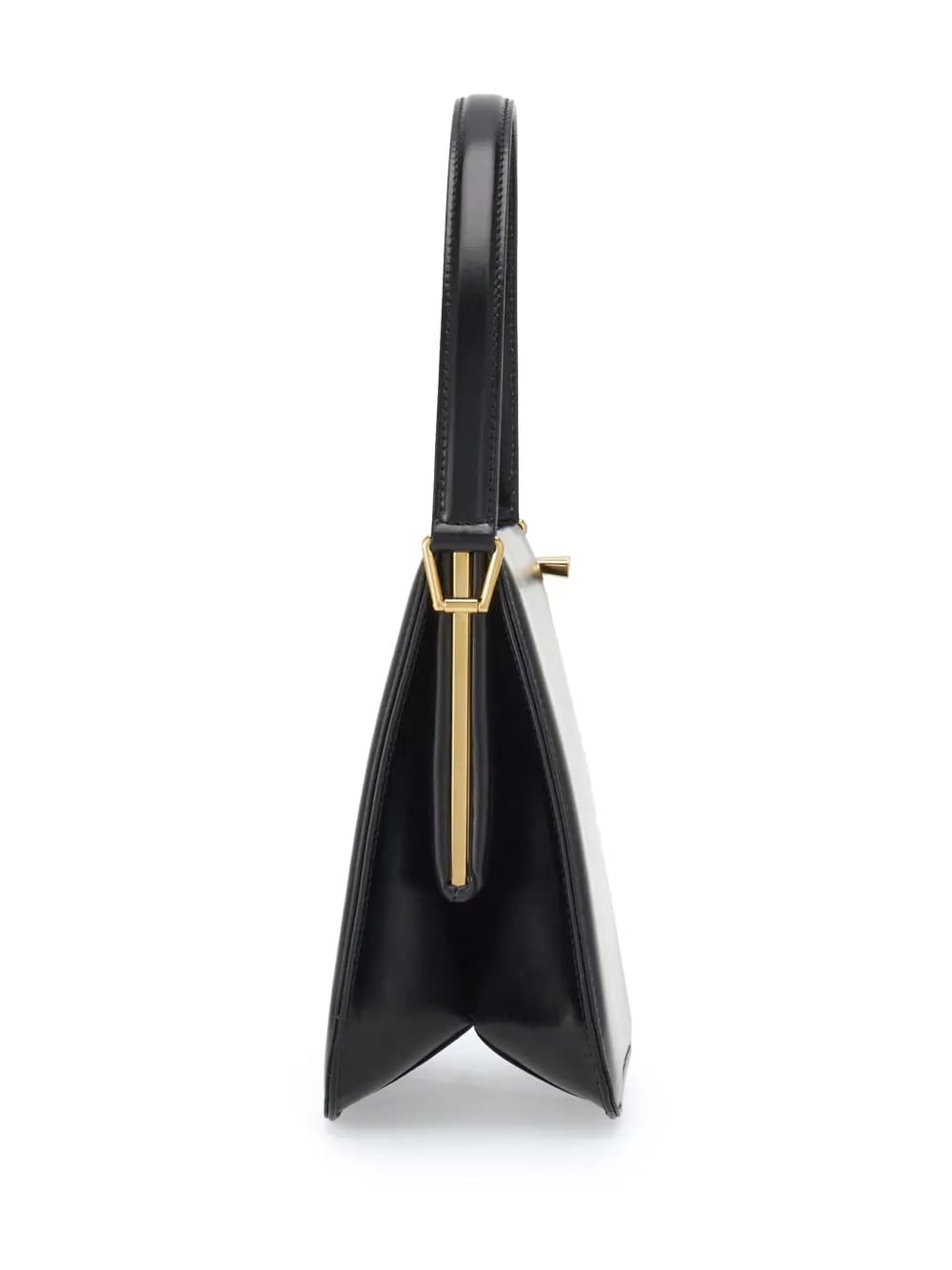 Semi-rigid leather bag