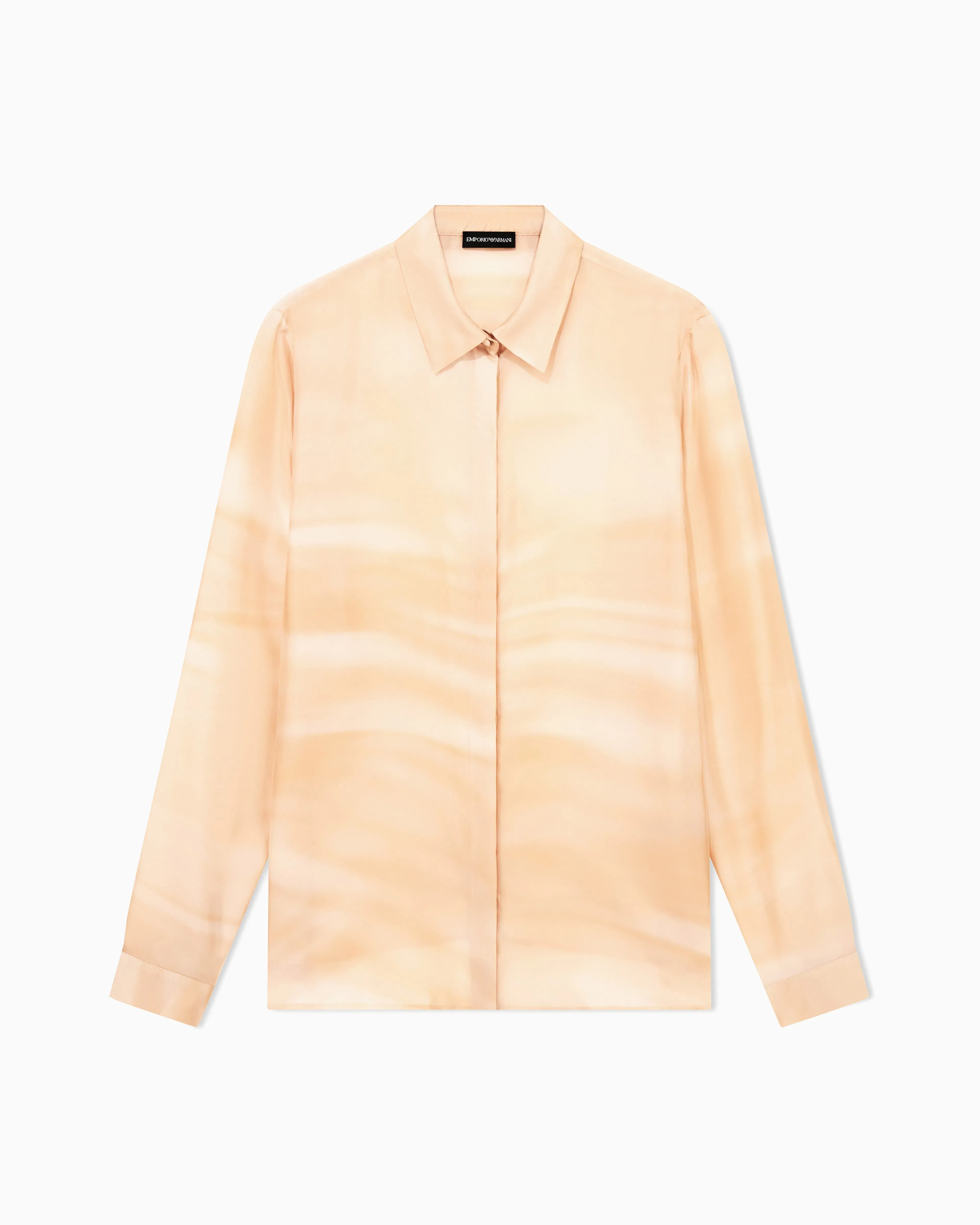 Emporio Armani Shirt in pongee silk with faded print
