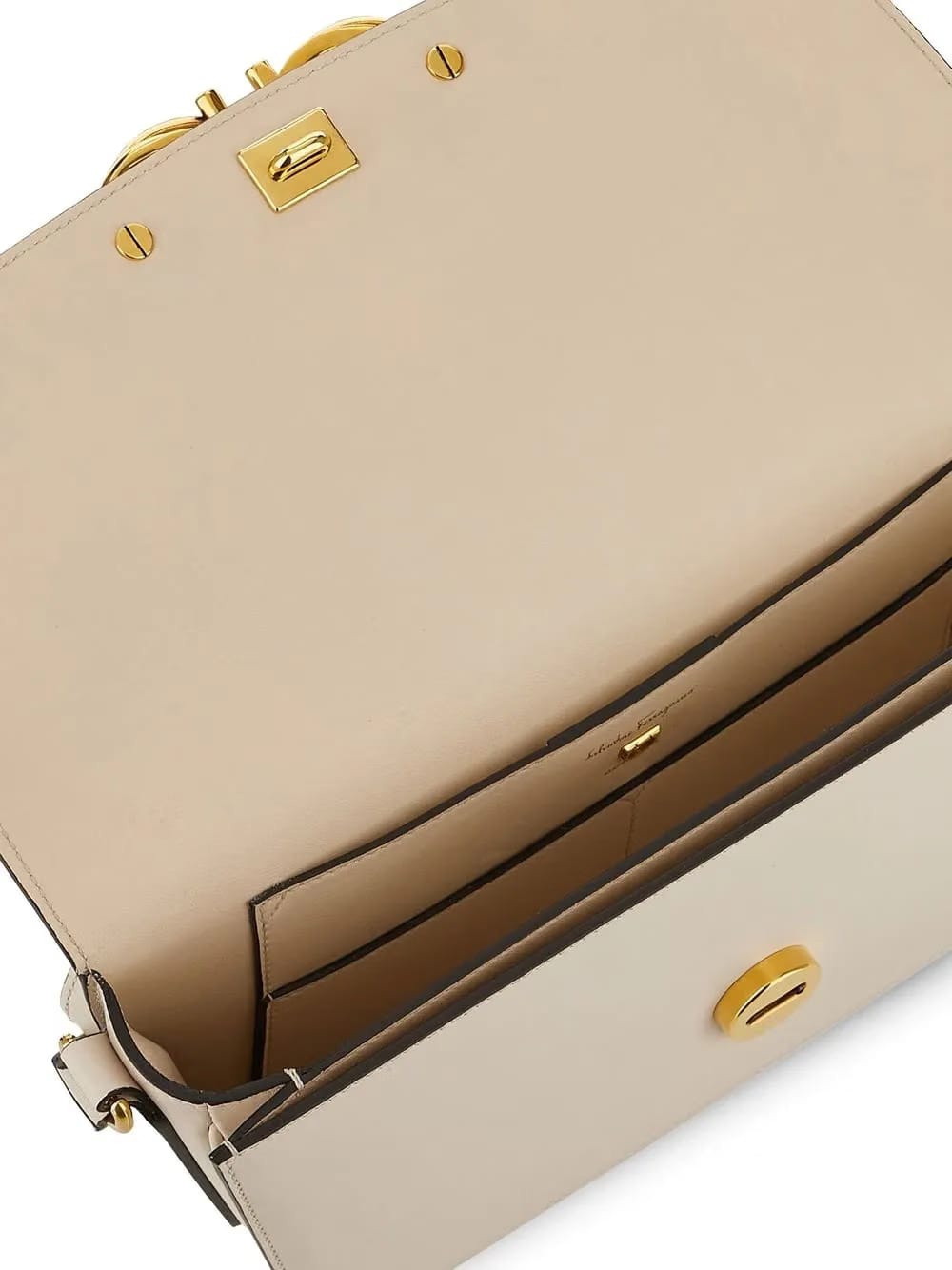 Trapezio leather shoulder bag