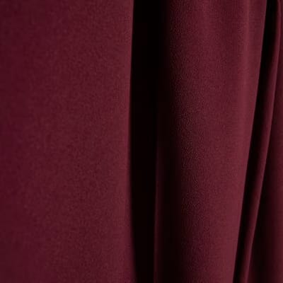 Red Drapey Barrel Leg Trousers