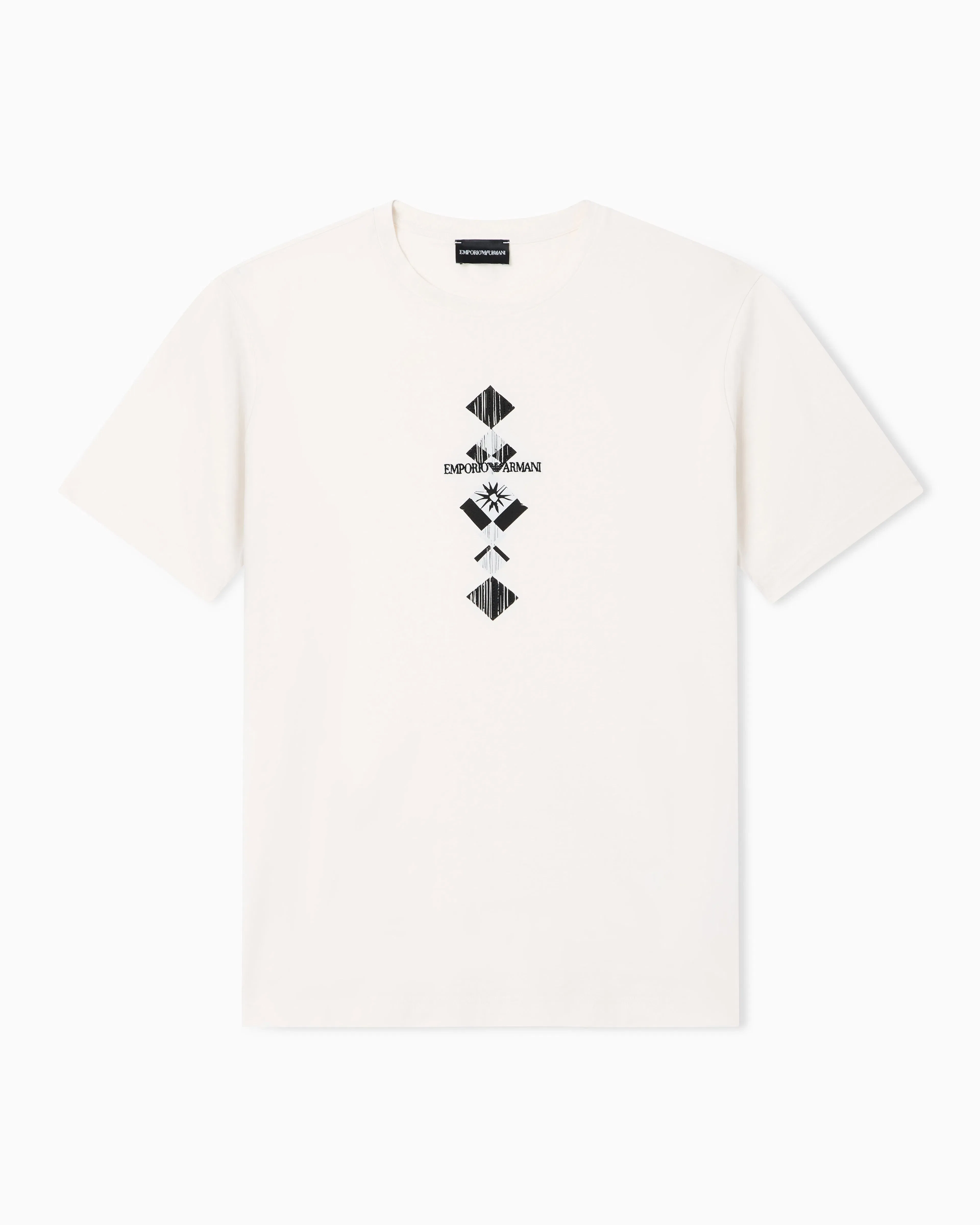 Emporio Armani Jersey T-shirt with tribal print
