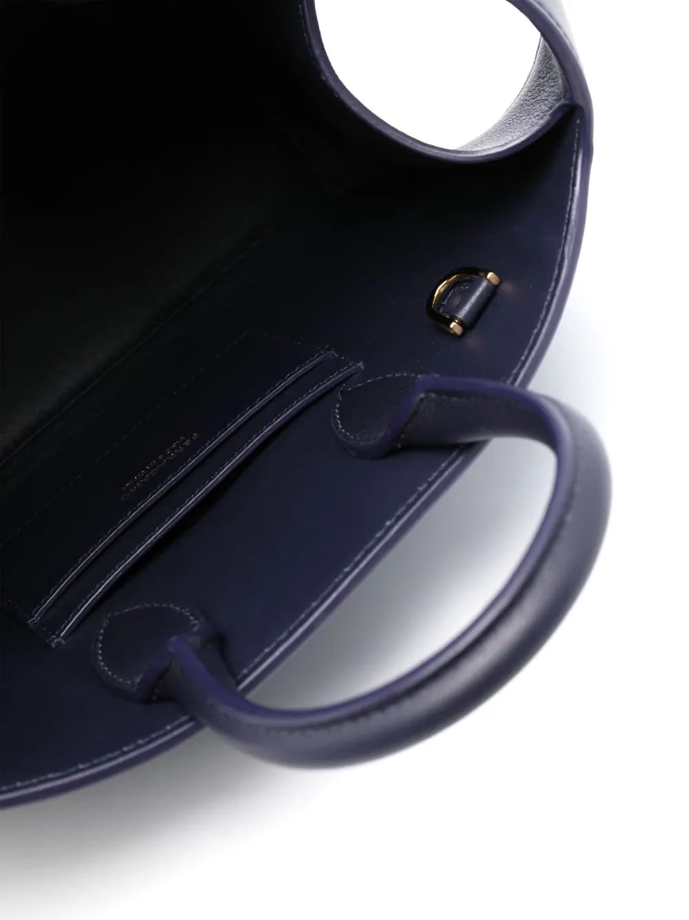 logo-print leather tote bag