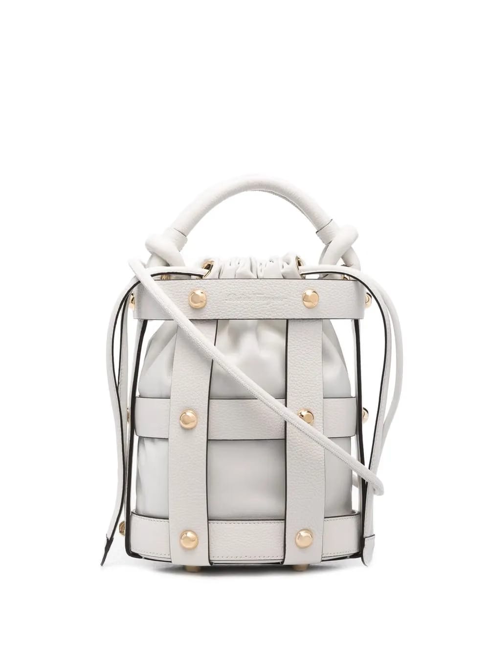 stud-embellished bucket bag