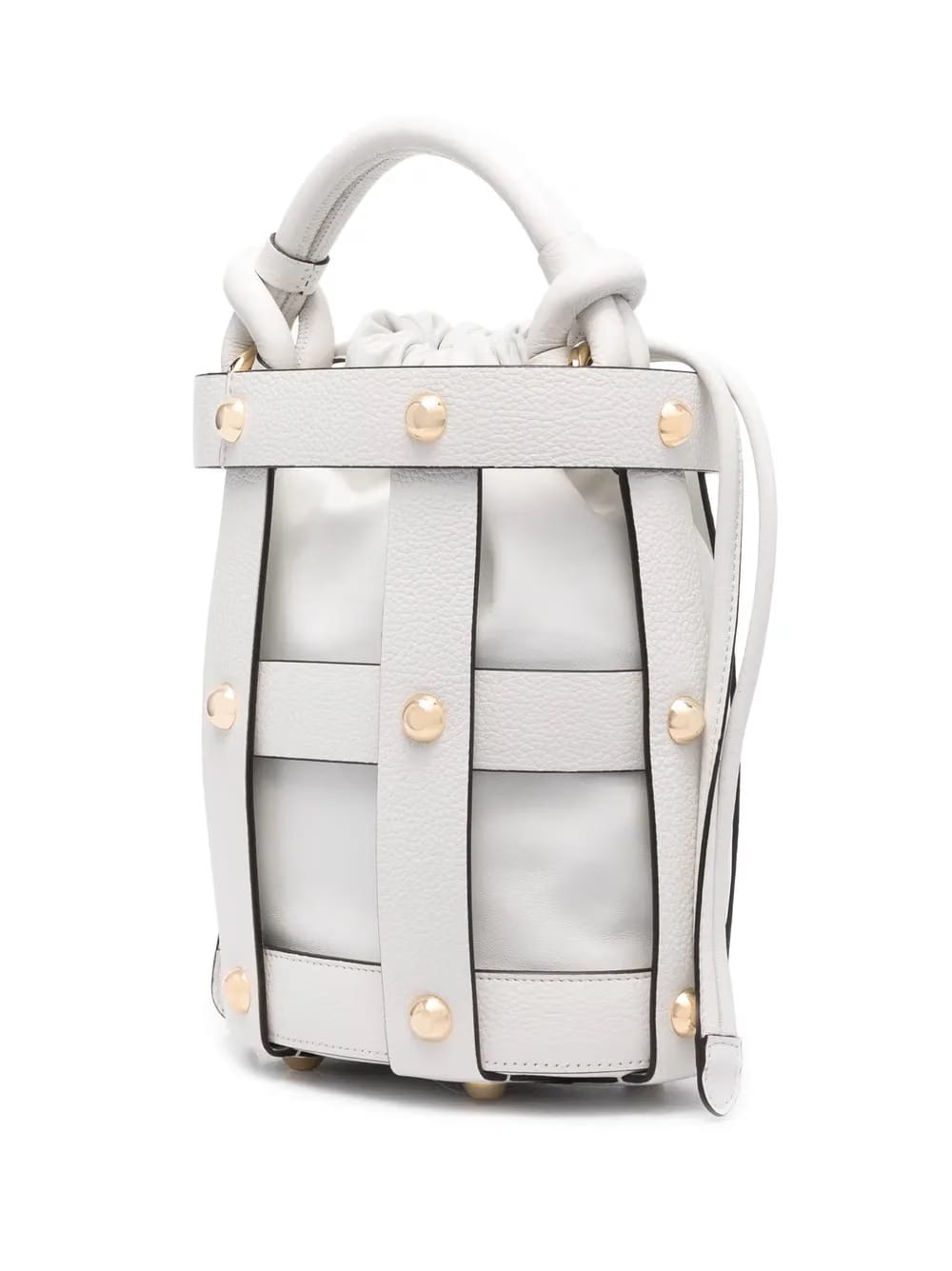 stud-embellished bucket bag