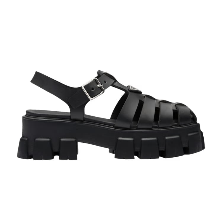 Prada Wmns Foam Rubber Sandal 'Black'