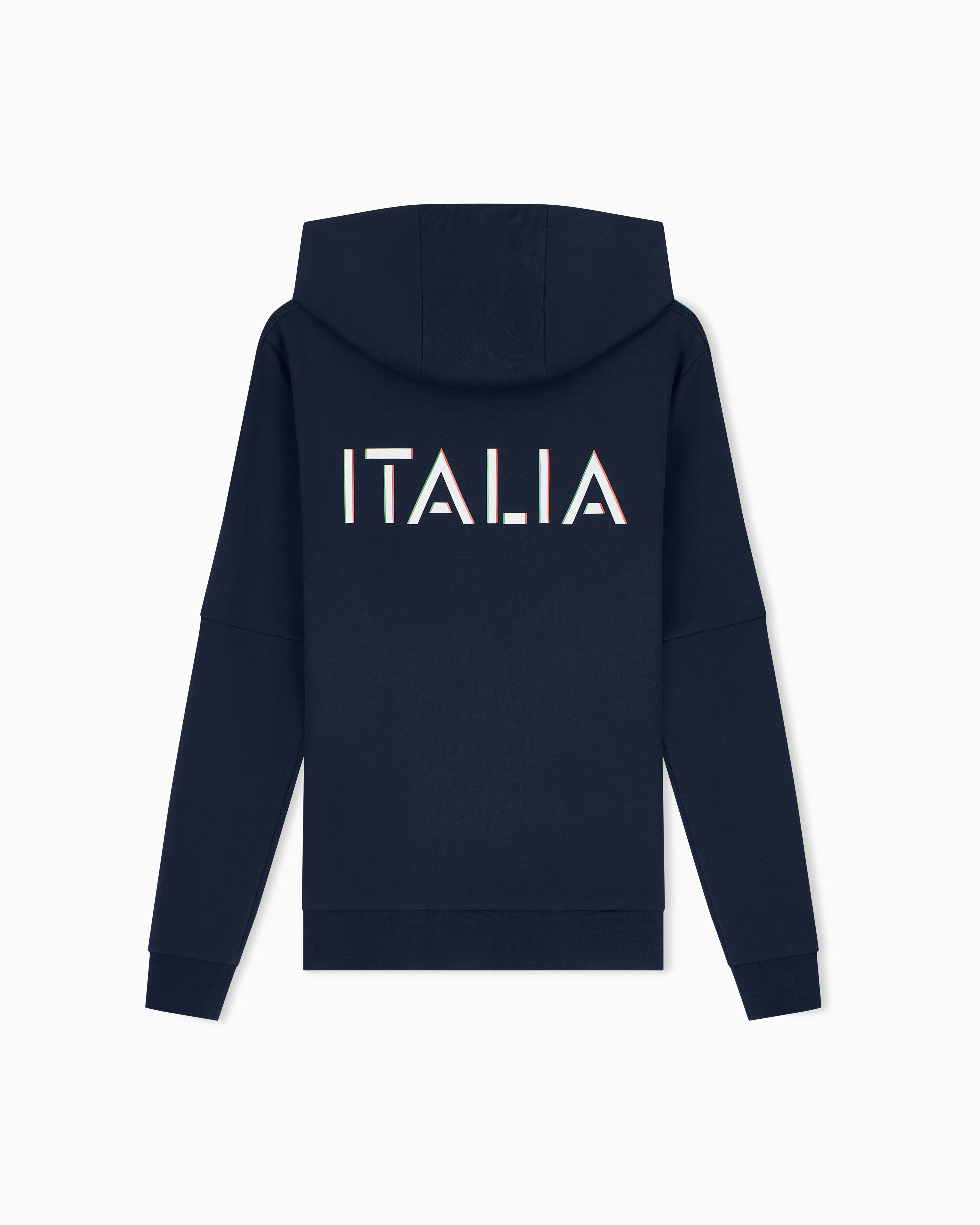 EA7 Italian Spirit cotton-blend hooded sweatshirt