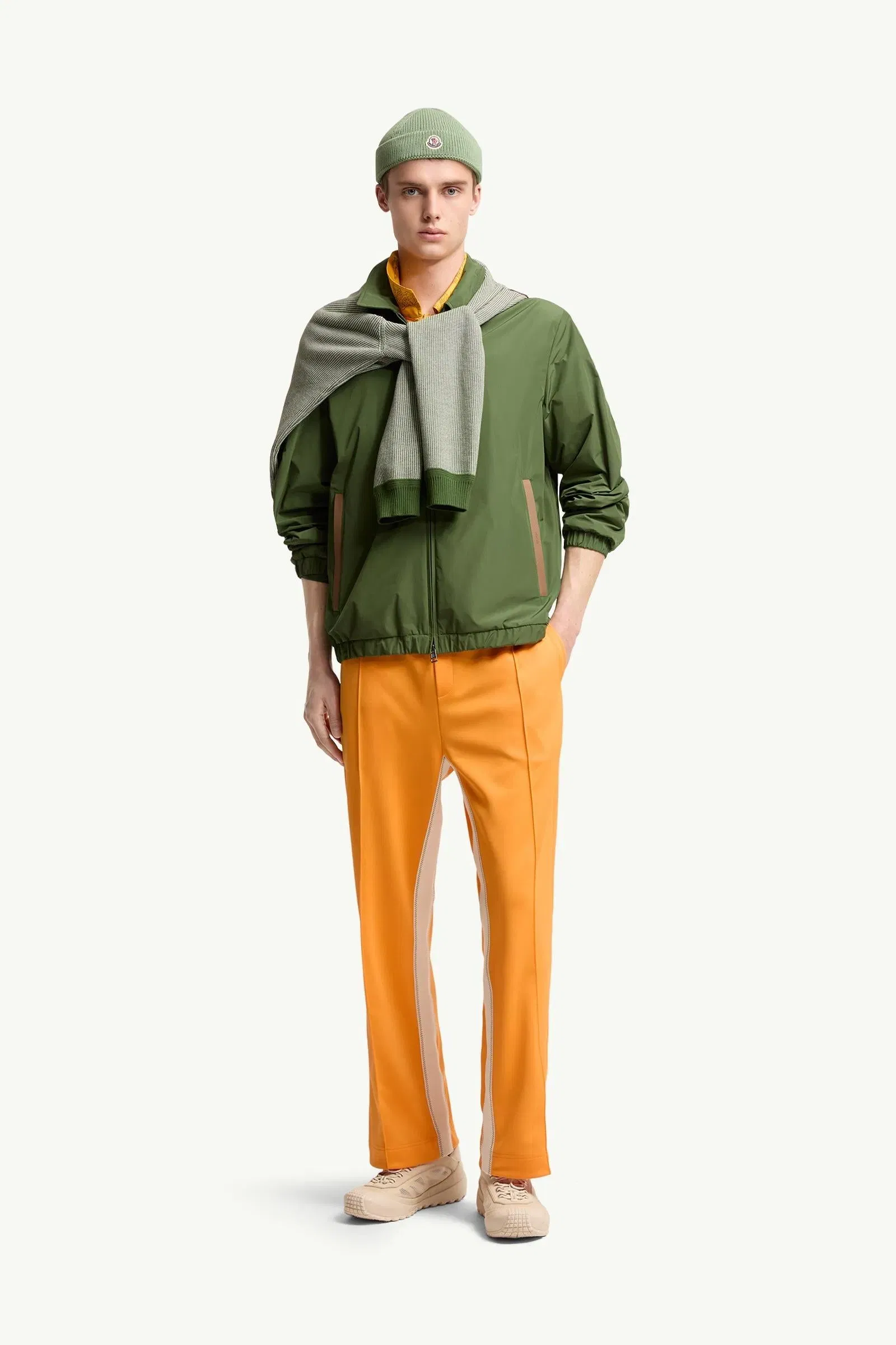 Moncler Topstitched Sweatpants Yellow Yellow