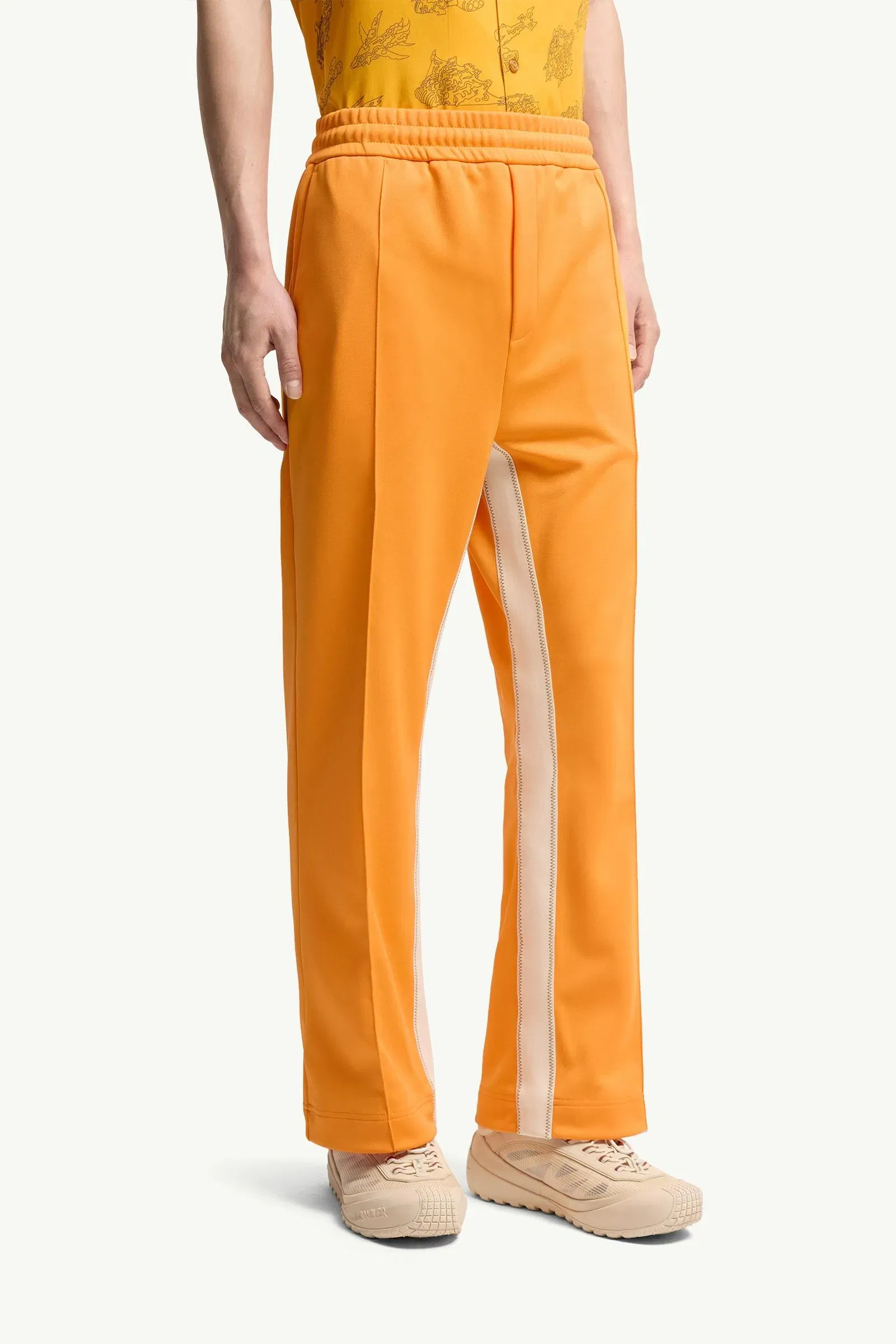 Moncler Topstitched Sweatpants Yellow Yellow