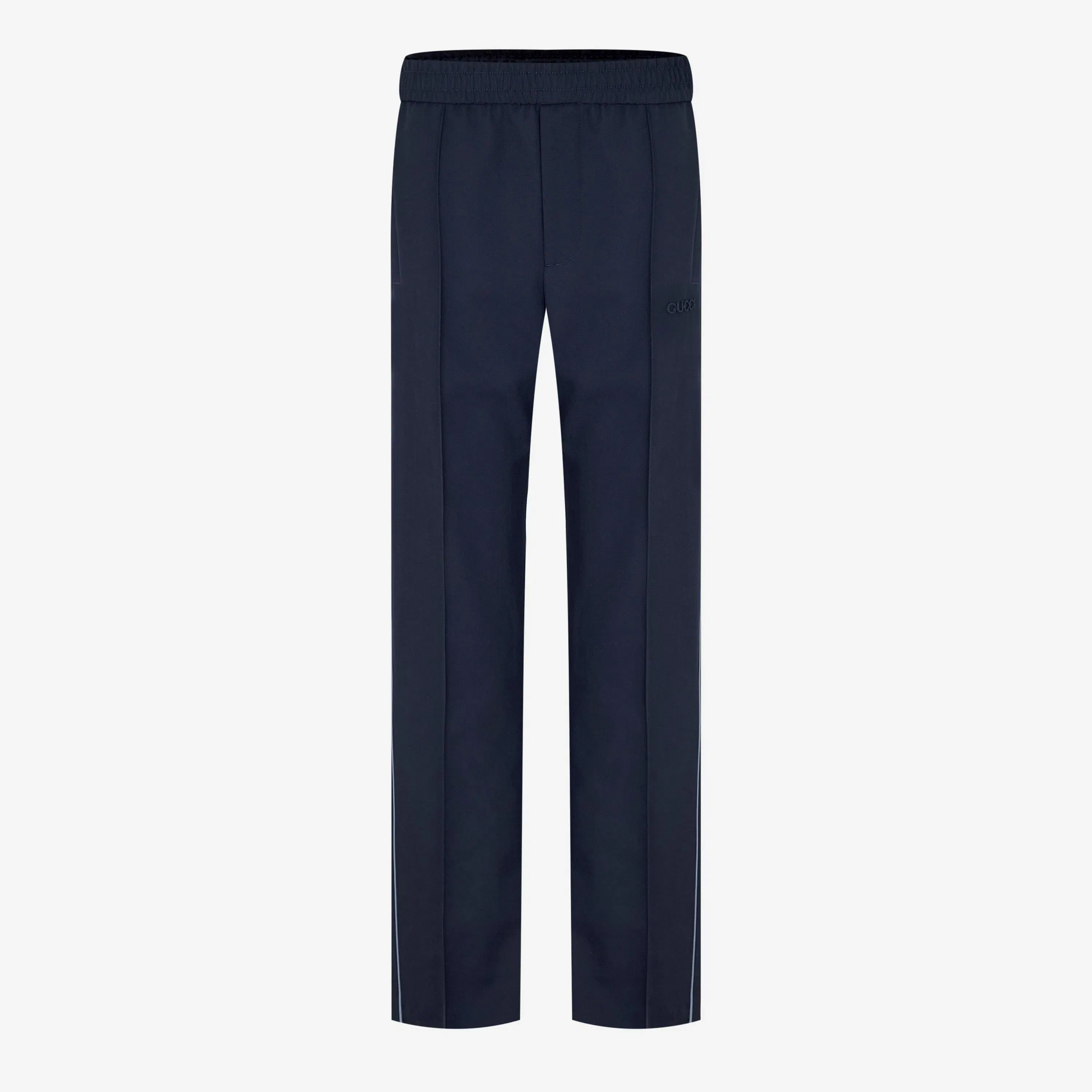 Embroidered Wool Twill Trousers