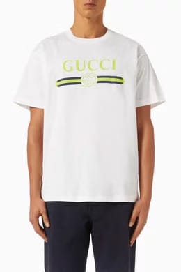 Gucci Logo T-shirt in Cotton Jersey