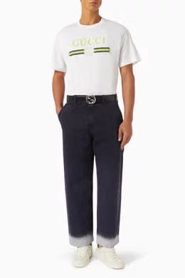 Gucci Logo T-shirt in Cotton Jersey