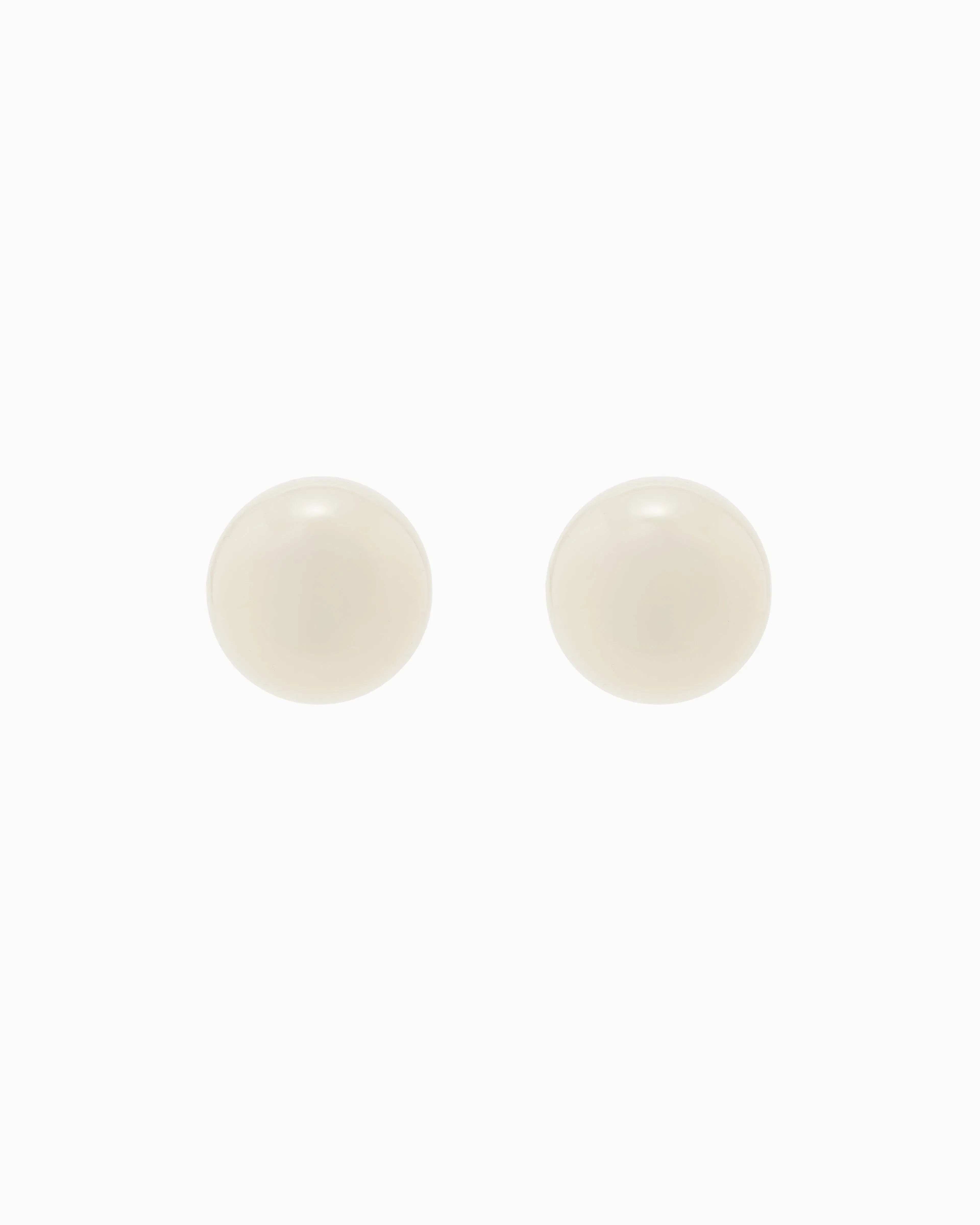 Emporio Armani Mother-of-pearl effect half-sphere earrings
