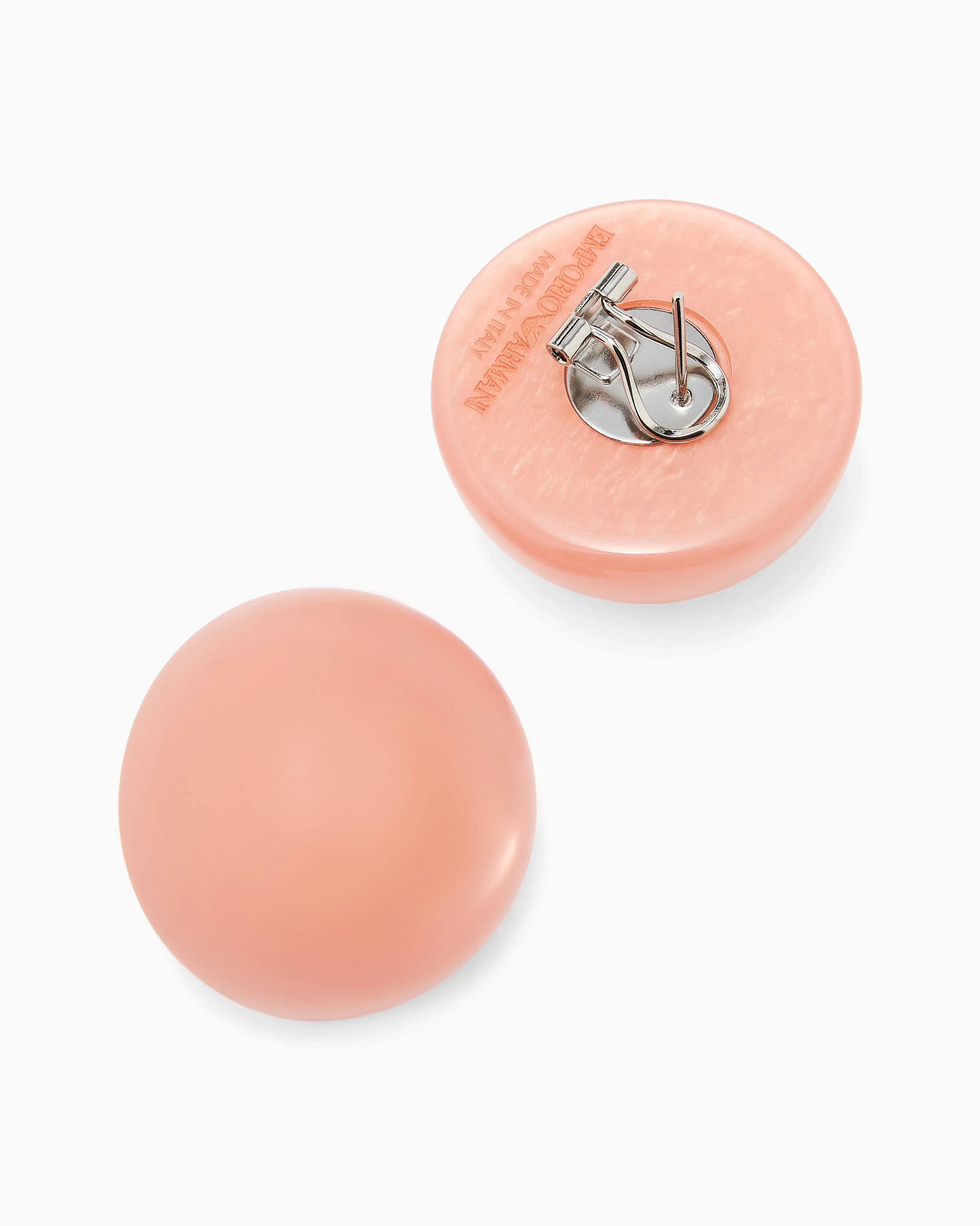 Emporio Armani Mother-of-pearl effect half-sphere earrings