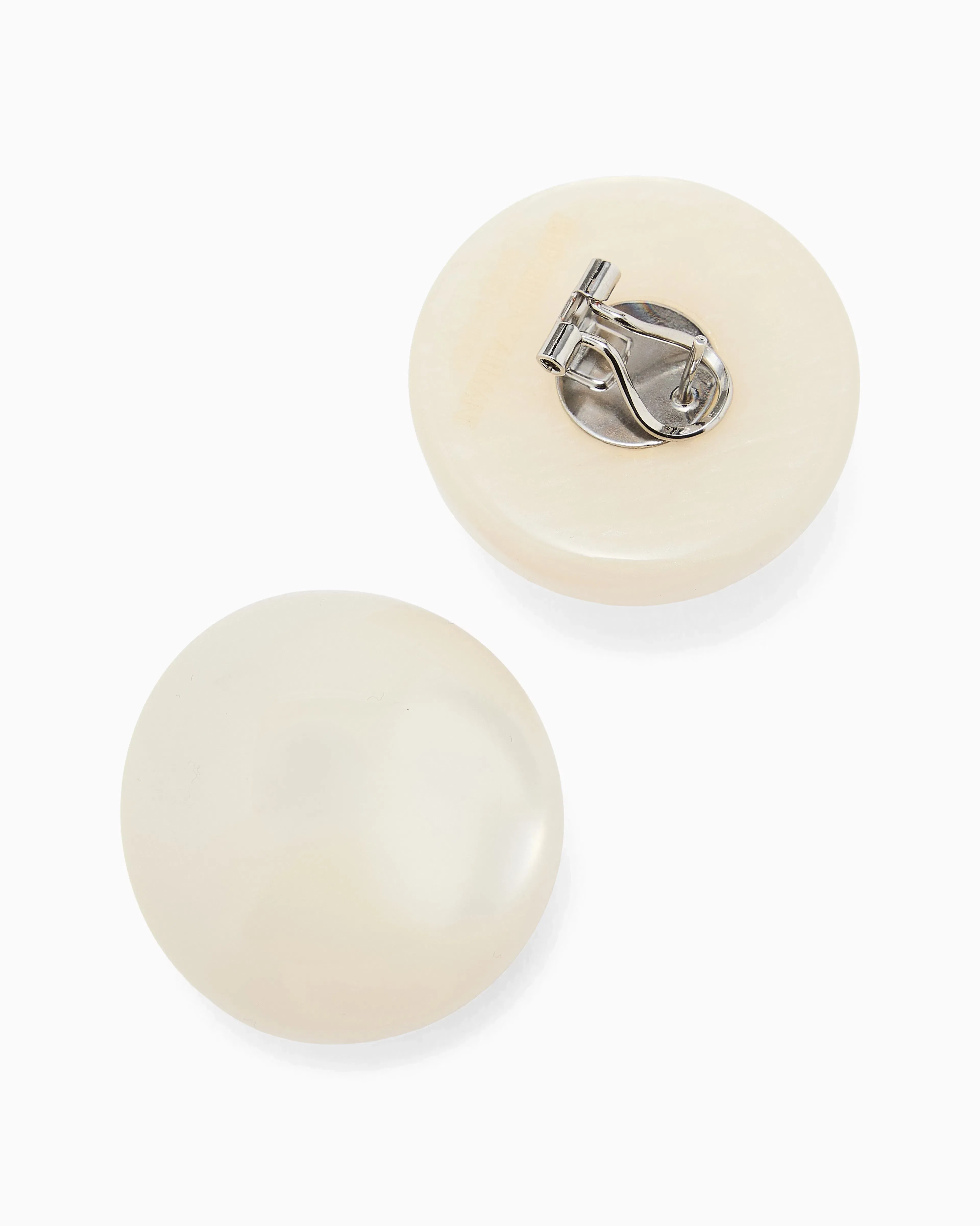 Emporio Armani Mother-of-pearl effect half-sphere earrings