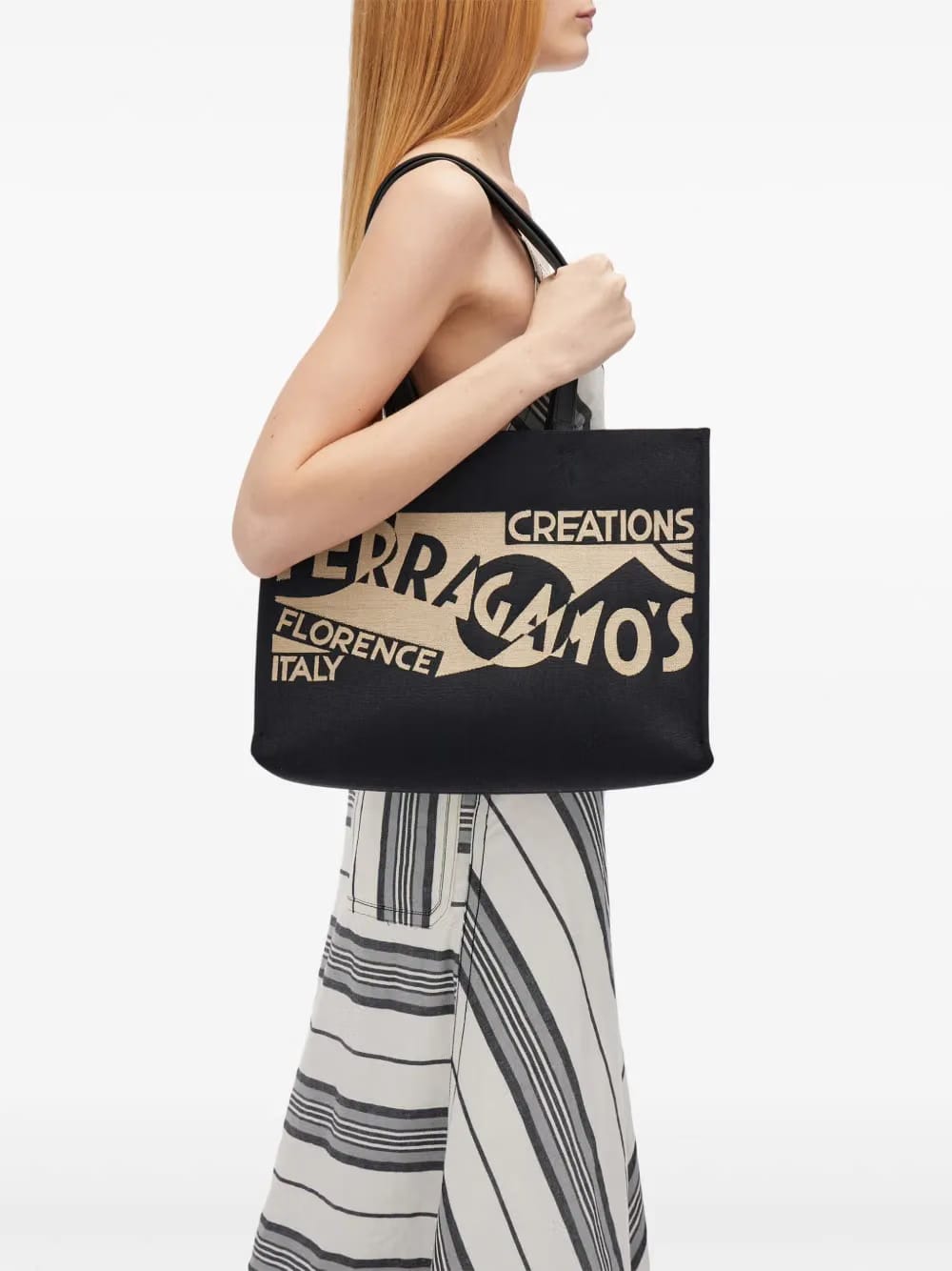 medium Venna logo-embroidered tote bag