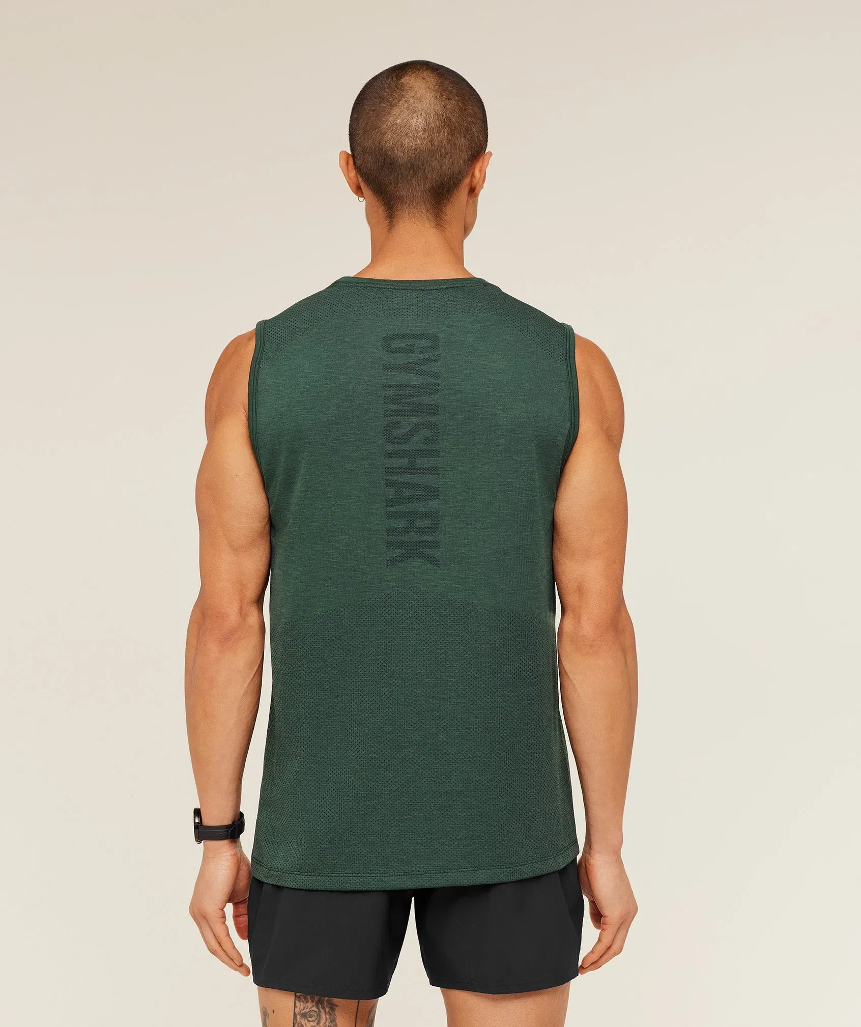 Gymshark Lightweight Seamless Tank - GS Victory Green/ Marl