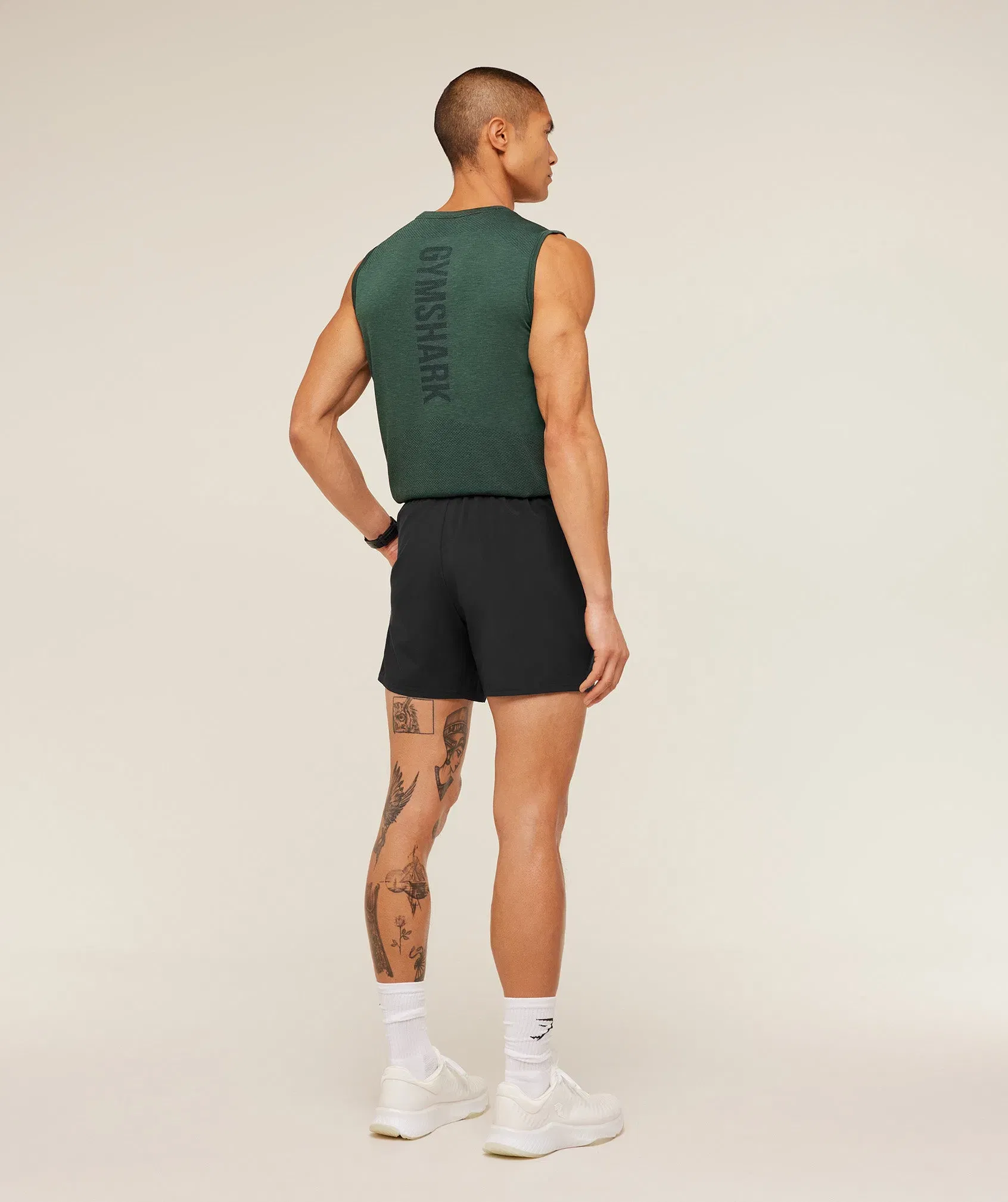 Gymshark Lightweight Seamless Tank - GS Victory Green/ Marl
