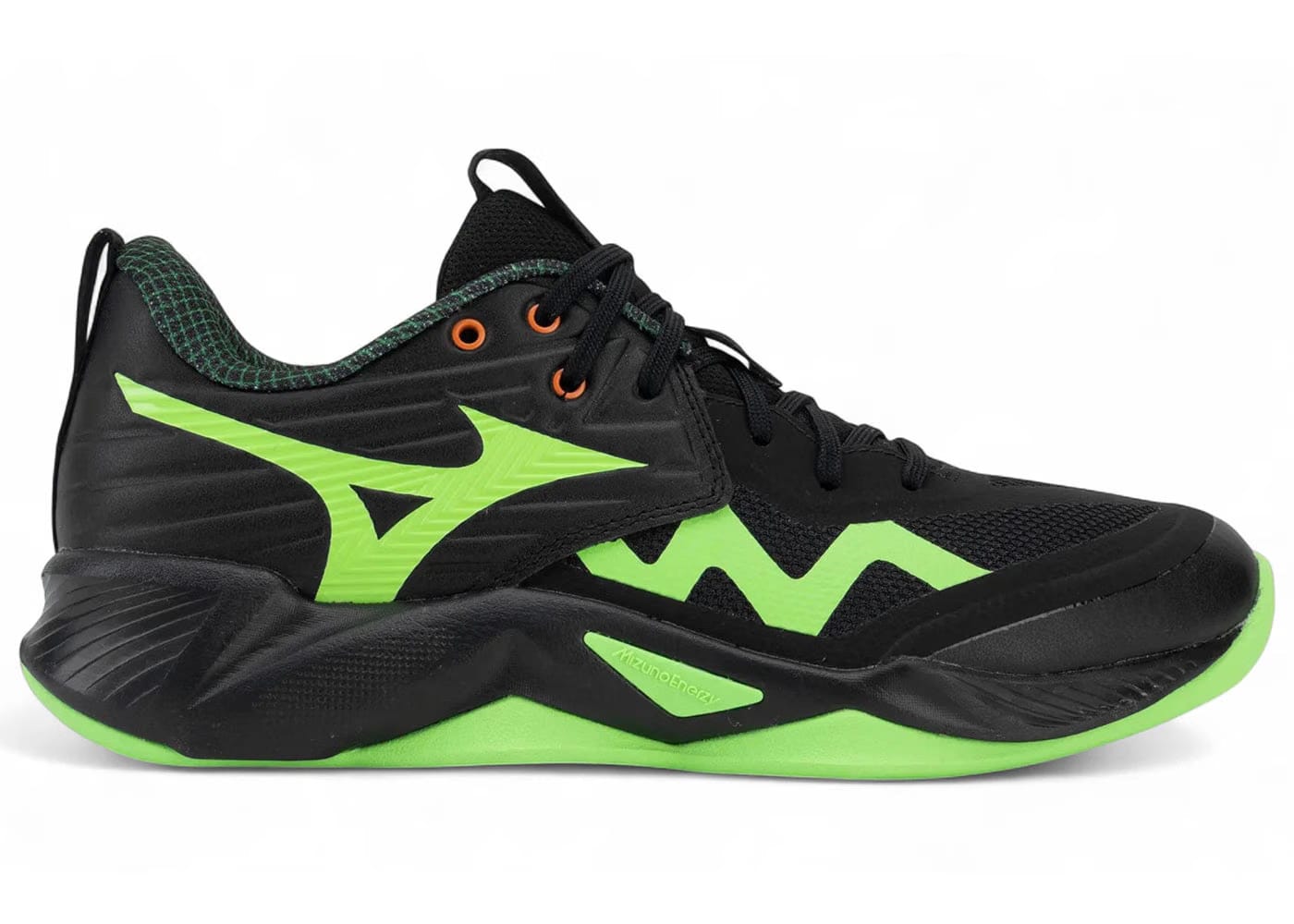 Mizuno Wave Momentum Pro Black Glowing Apple Mandarin Orange